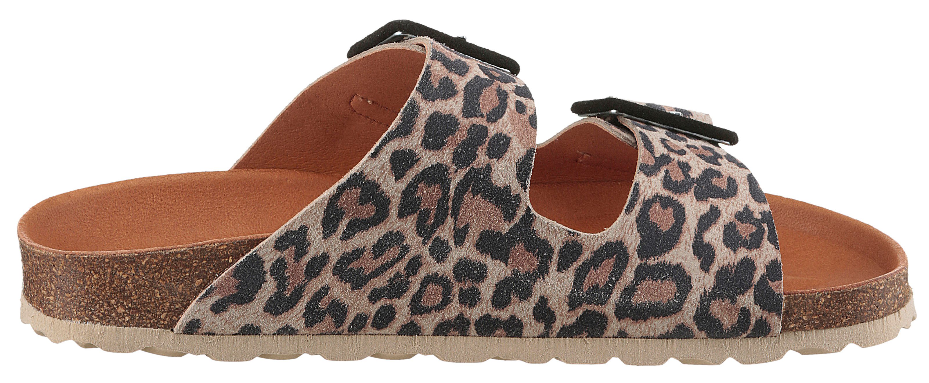 VERBENAS Slippers Randell Leopardo zomerschoen, slippers, pantoffel met zachte binnenzool