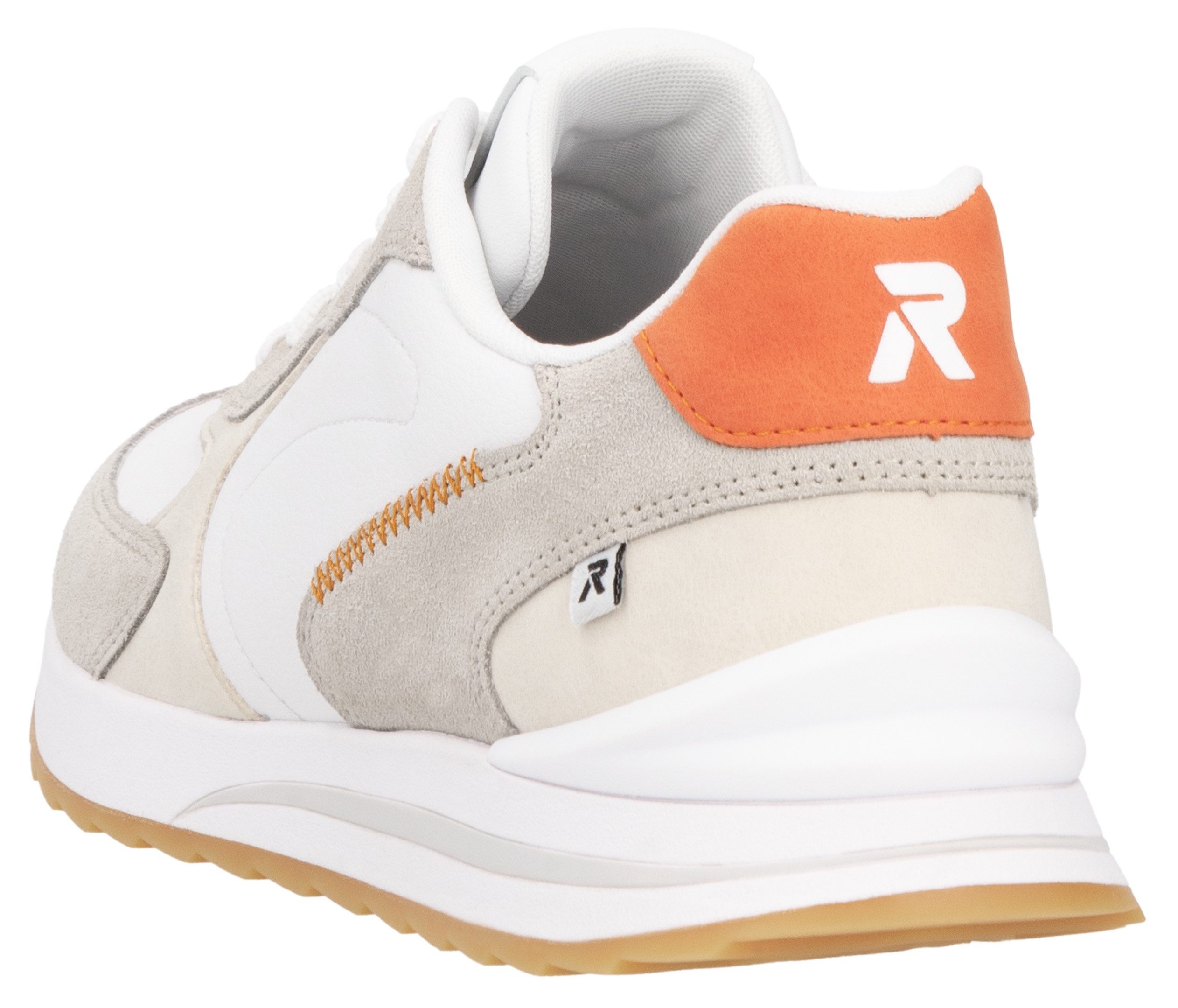 RIEKER Sport Sneakers met sleehak , lage schoen, veterschoen, vrijetijdssneaker met zachte inlegzool
