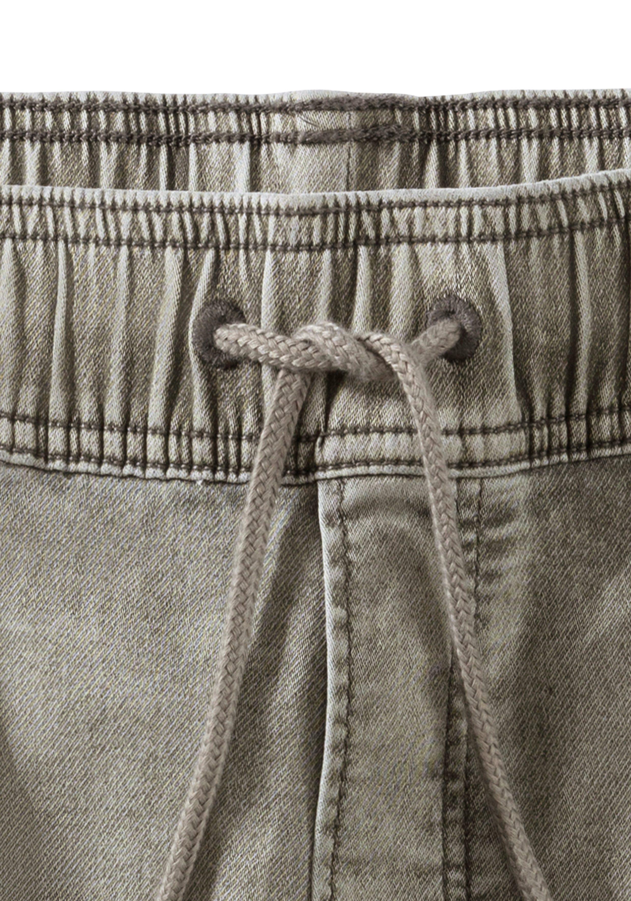 John Devin Short Bermuda, korte jogger broek met cargozakken, knielang, elastische slip-bermuda