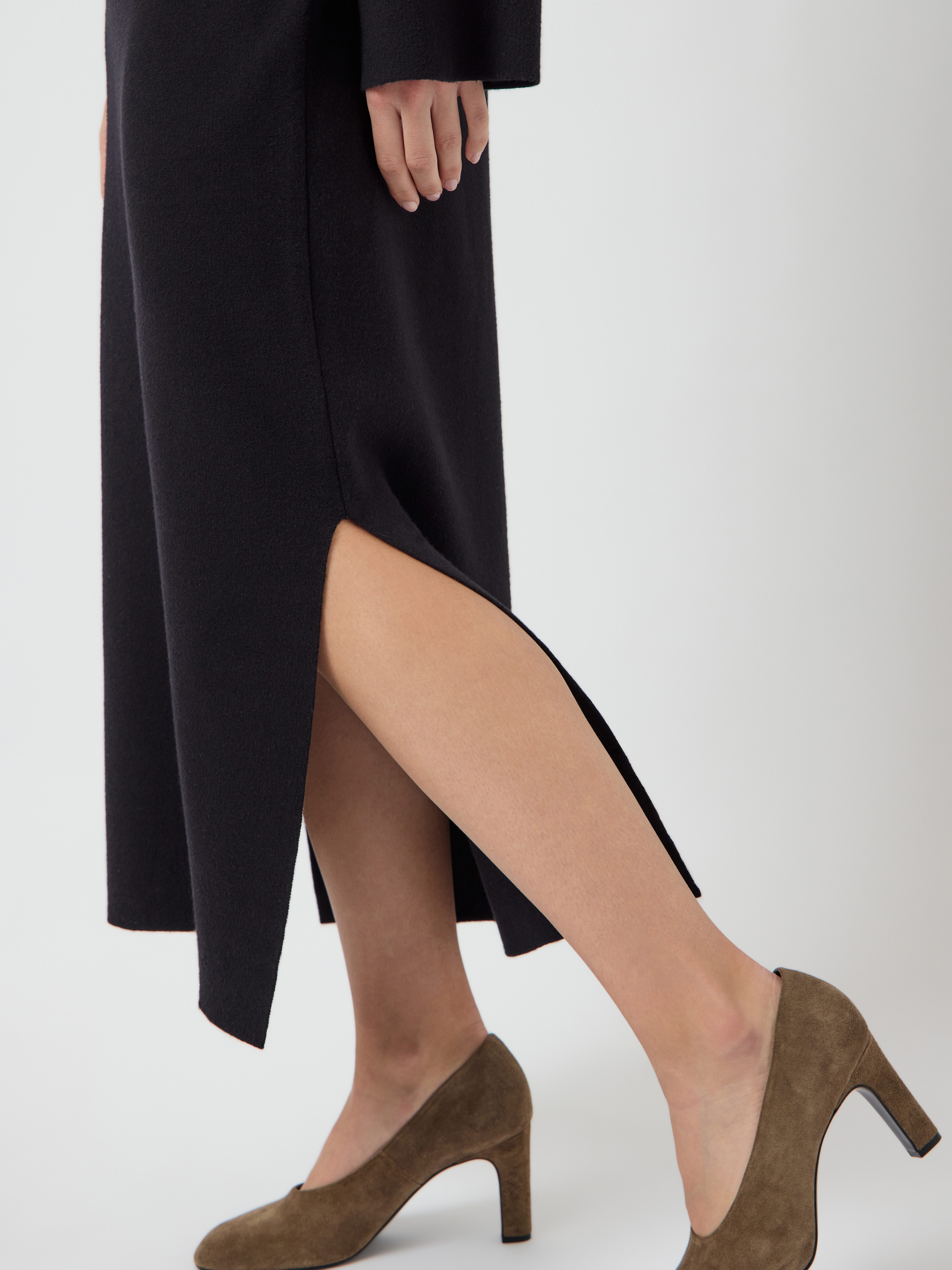 Y.A.S Gebreide jurk YASELMA LS LONG KNIT DRESS S. NOOS