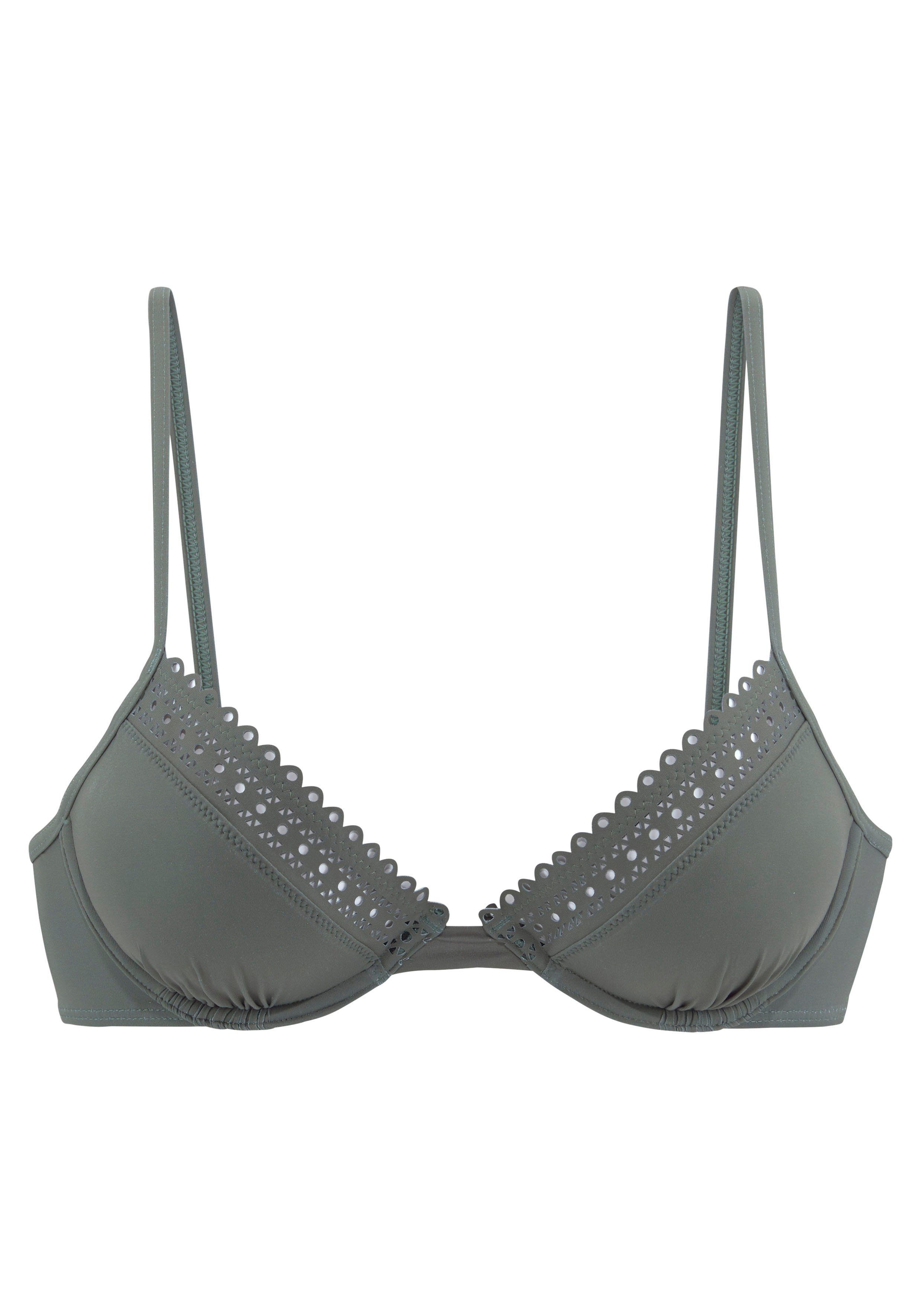 s.Oliver RED LABEL Beachwear Bikinitop met beugels Aiko met gehaakte look
