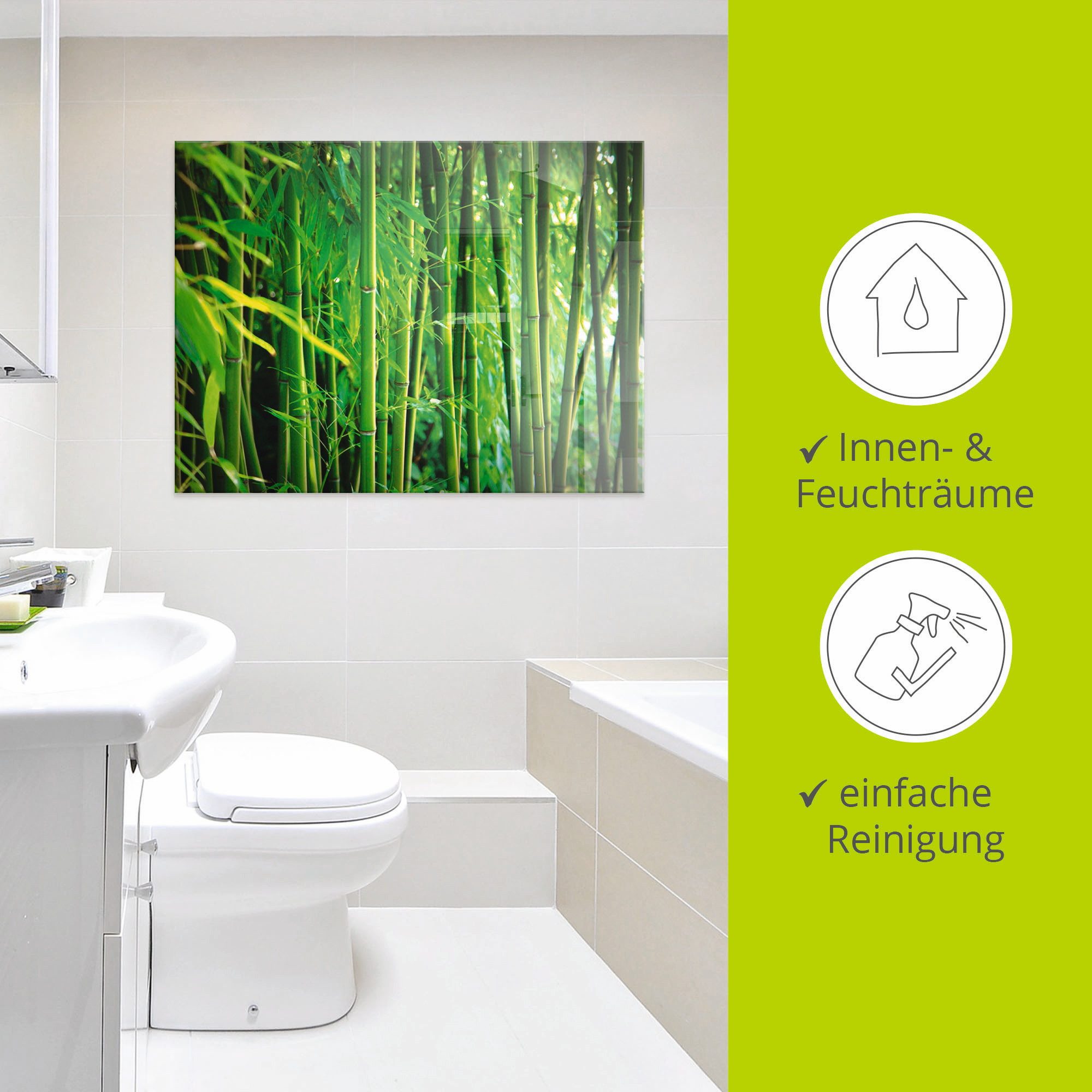 Artland Print op glas Bamboe I in verschillende maten
