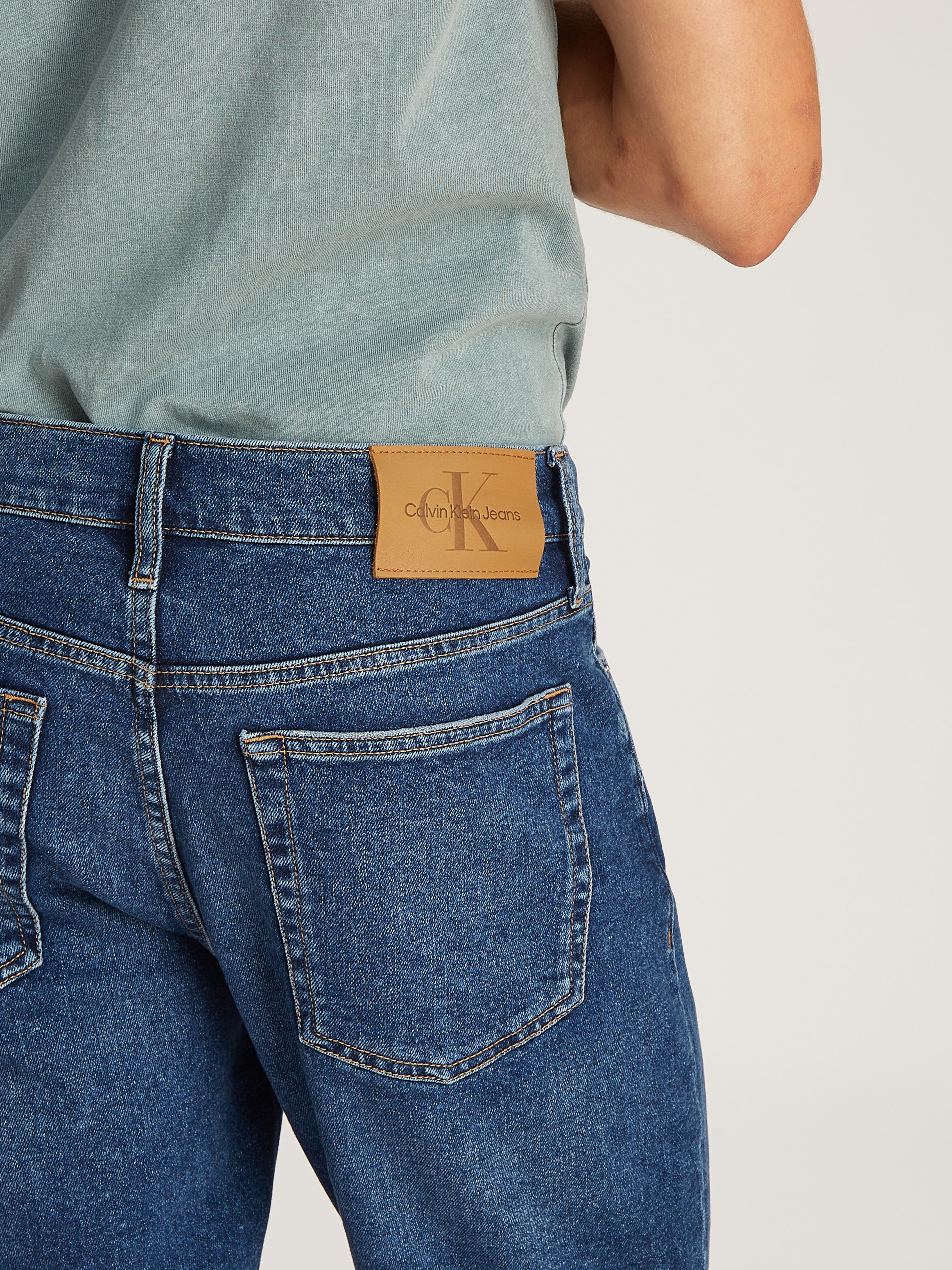 Calvin Klein Short SLIM SHORT met omslagzoom