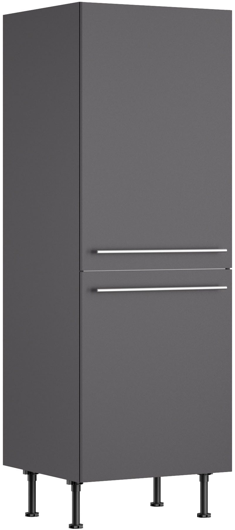 OPTIFIT Halfhoge kast Bern2 Breedte 60 cm, hoogte 176,6 cm, 2 deuren vergrendeld, 3 legplanken halfhoge kasten grijs