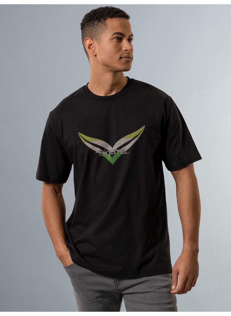 Trigema T-shirt met groot logoprint (1-delig)
