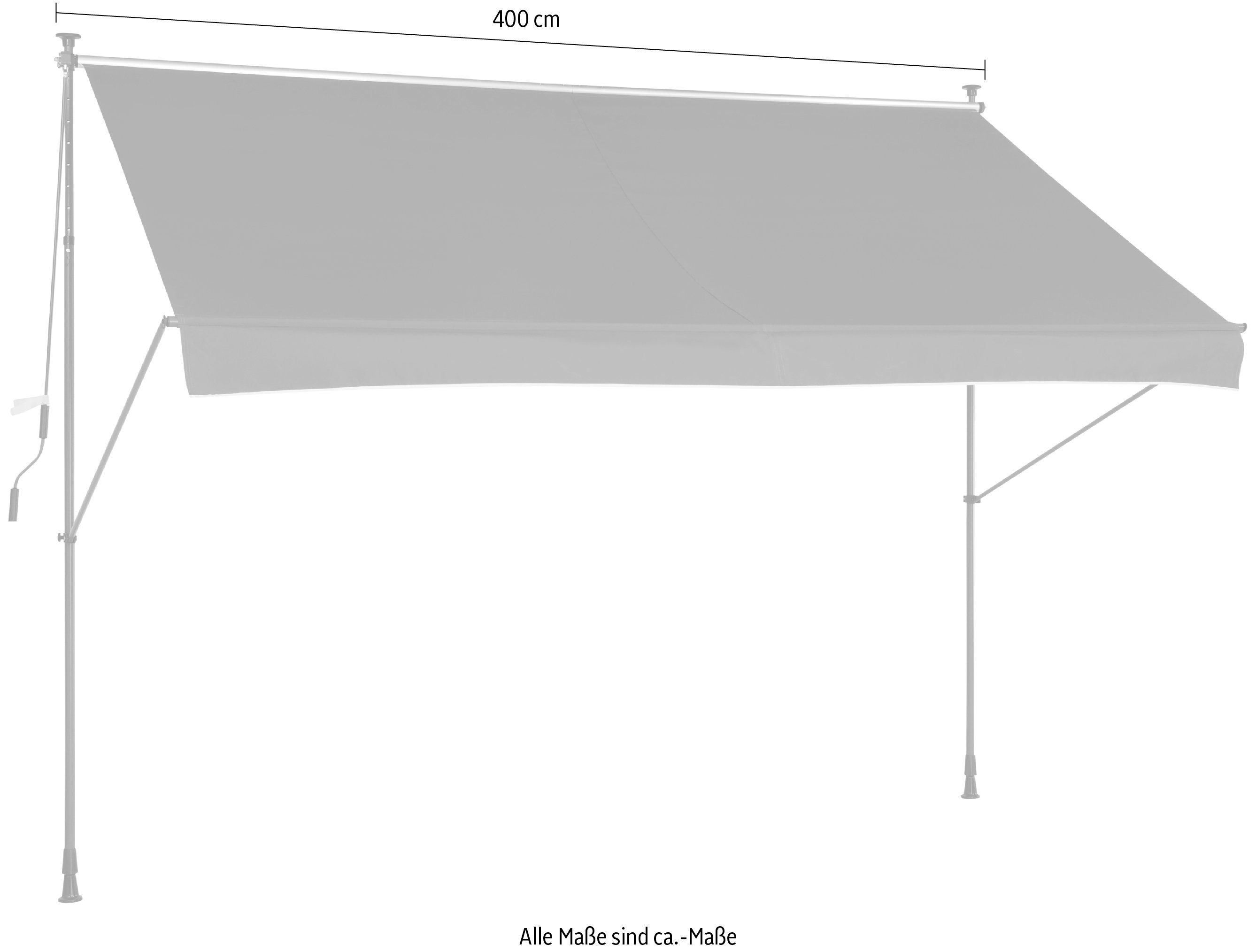 KONIFERA Klemzonnescherm Breedte/uitval: 400x150 cm