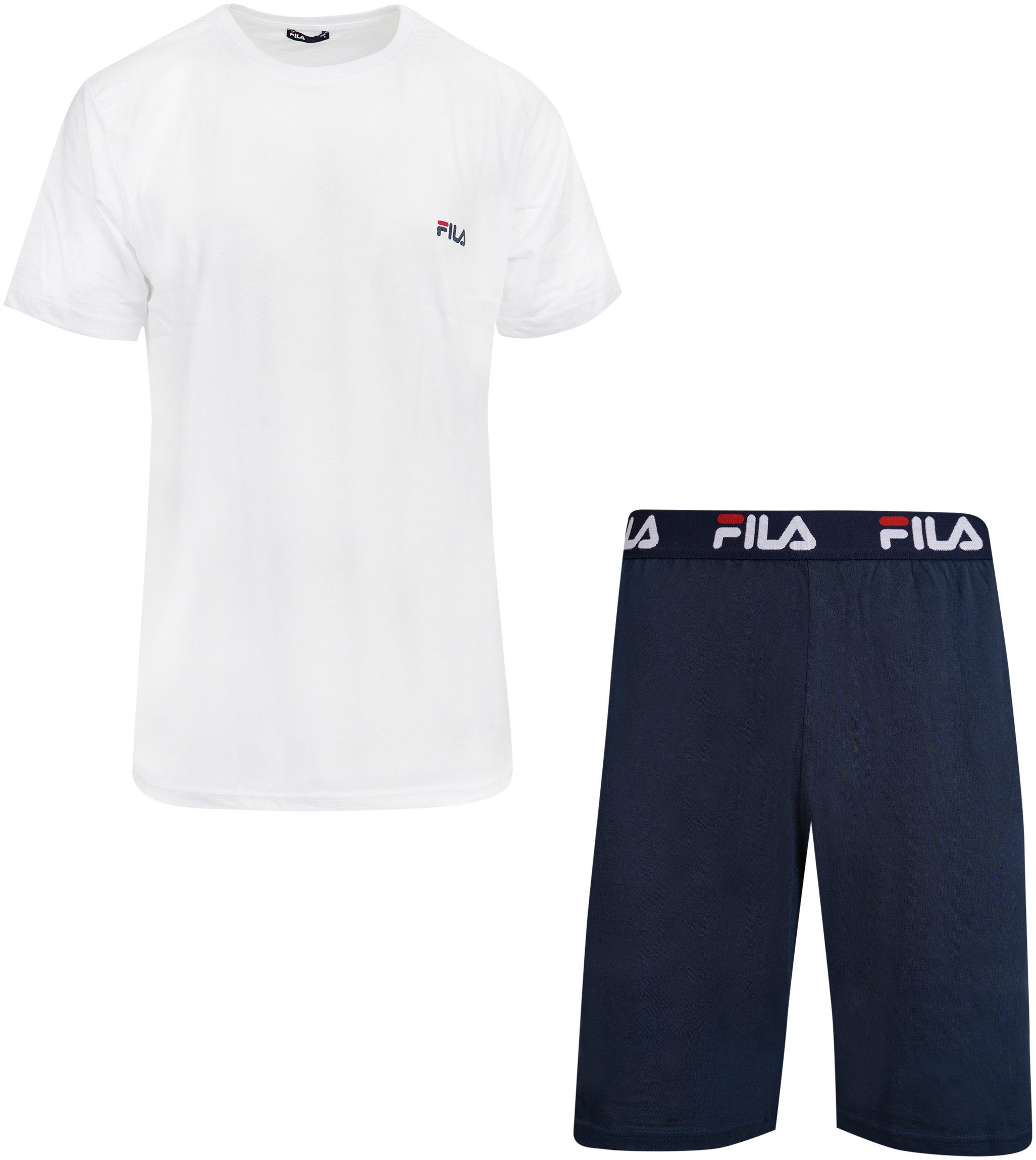 Fila Shortama Broek met elastische logoband en kortarmshirt (2-delig)
