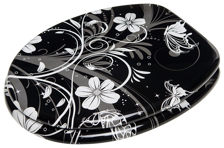 Sanilo Toiletzitting White flower met soft-closemechanisme