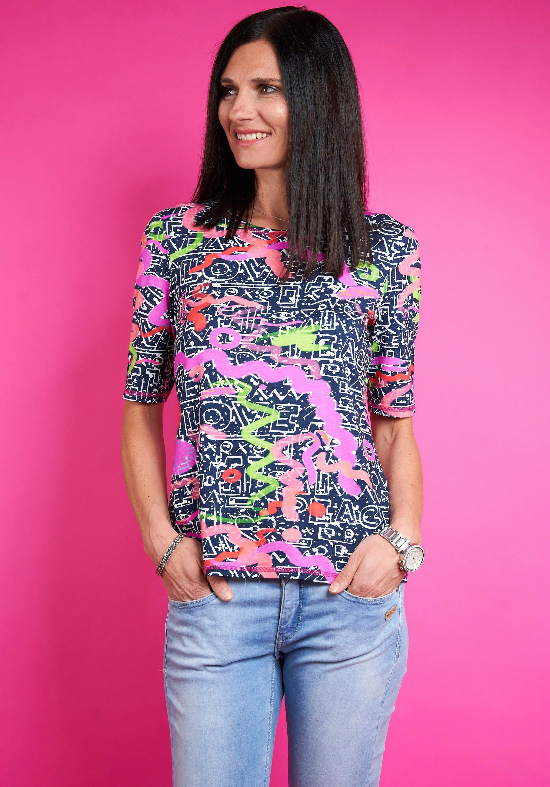 Seidel Moden Shirt met ronde hals