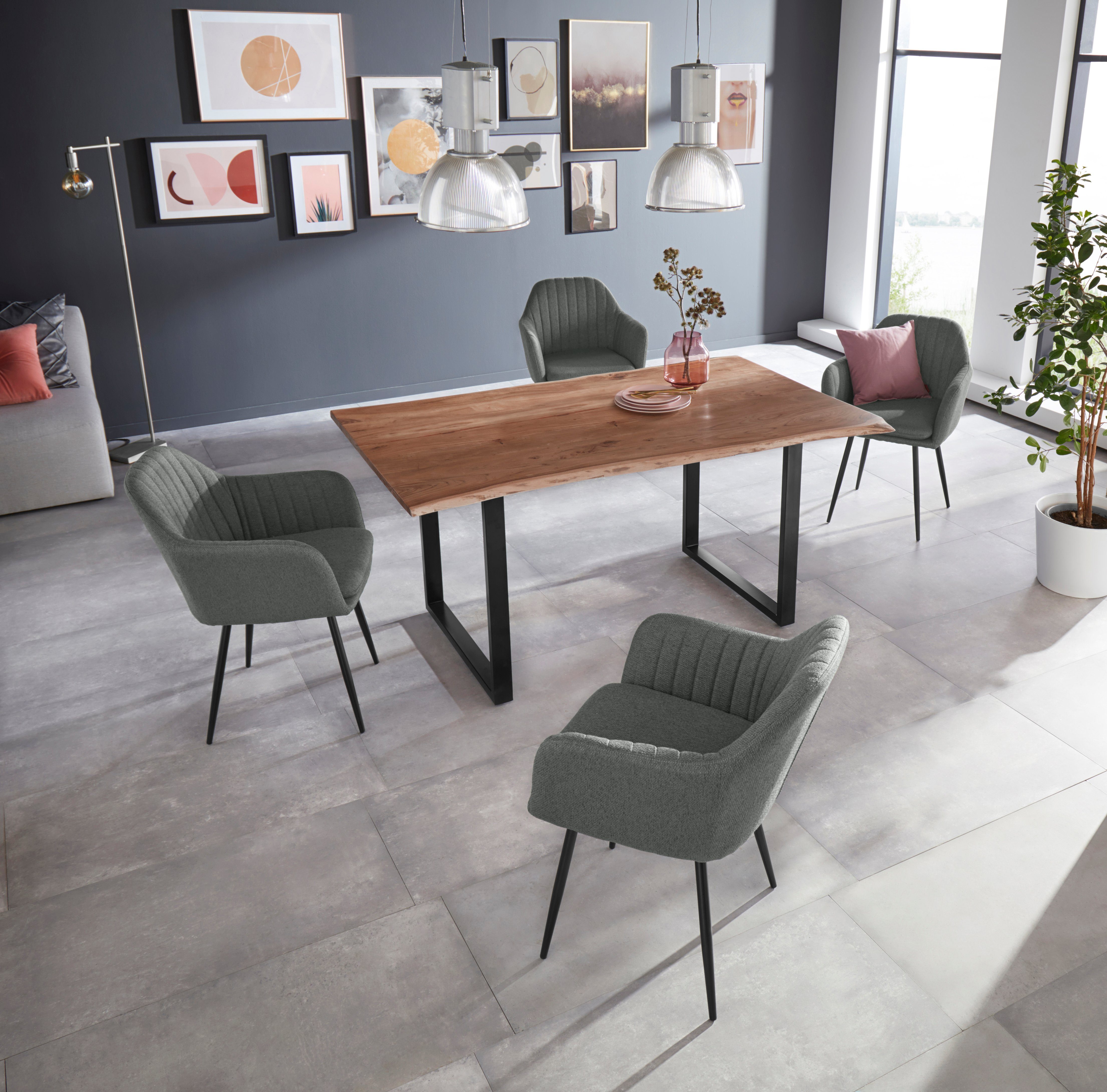 HELA Stoel met armleuningen Carla comfortabele fauteuil, kuipstoel (set)