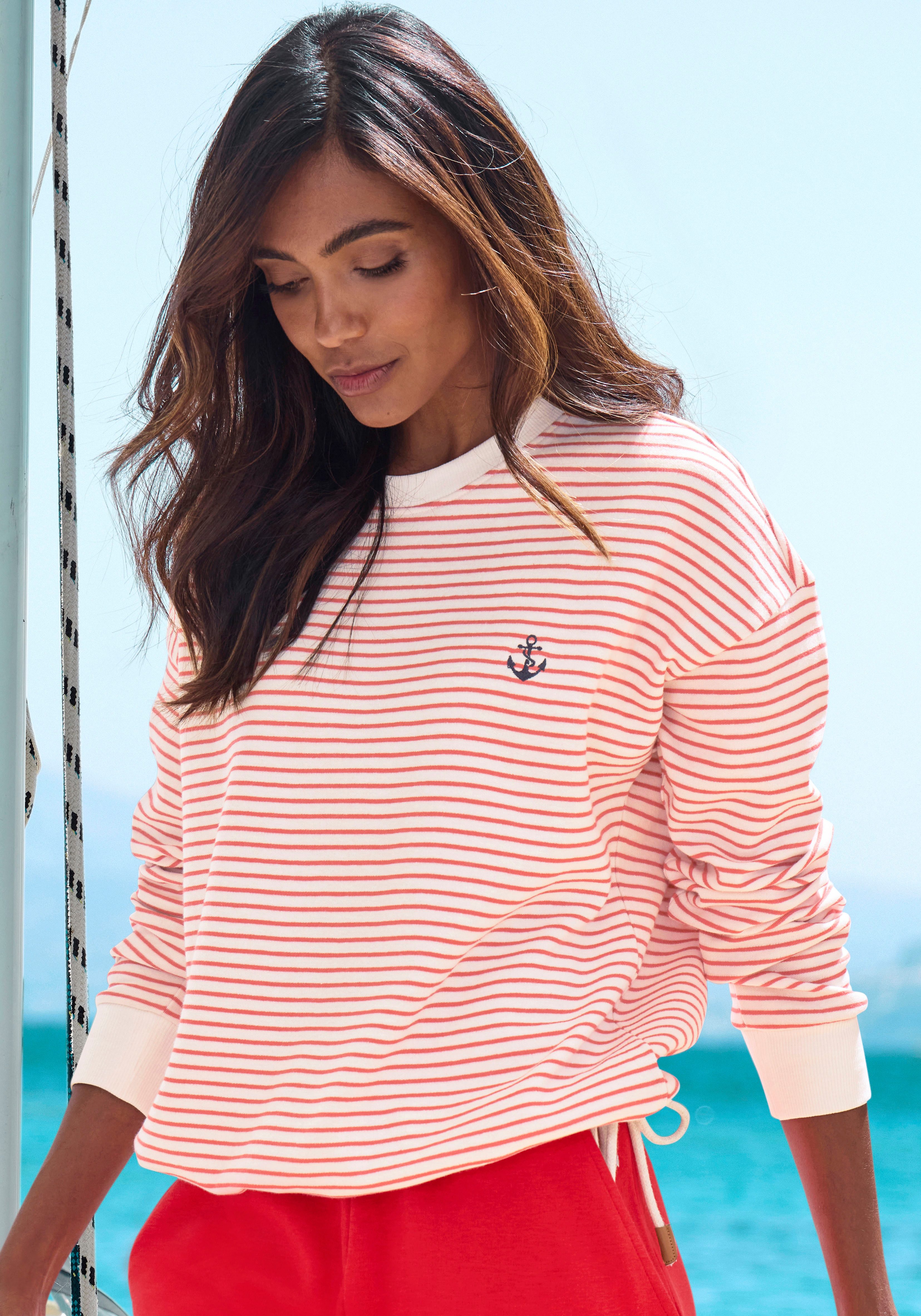 H.I.S Sweatshirt met koord aan de zoom, loungewear