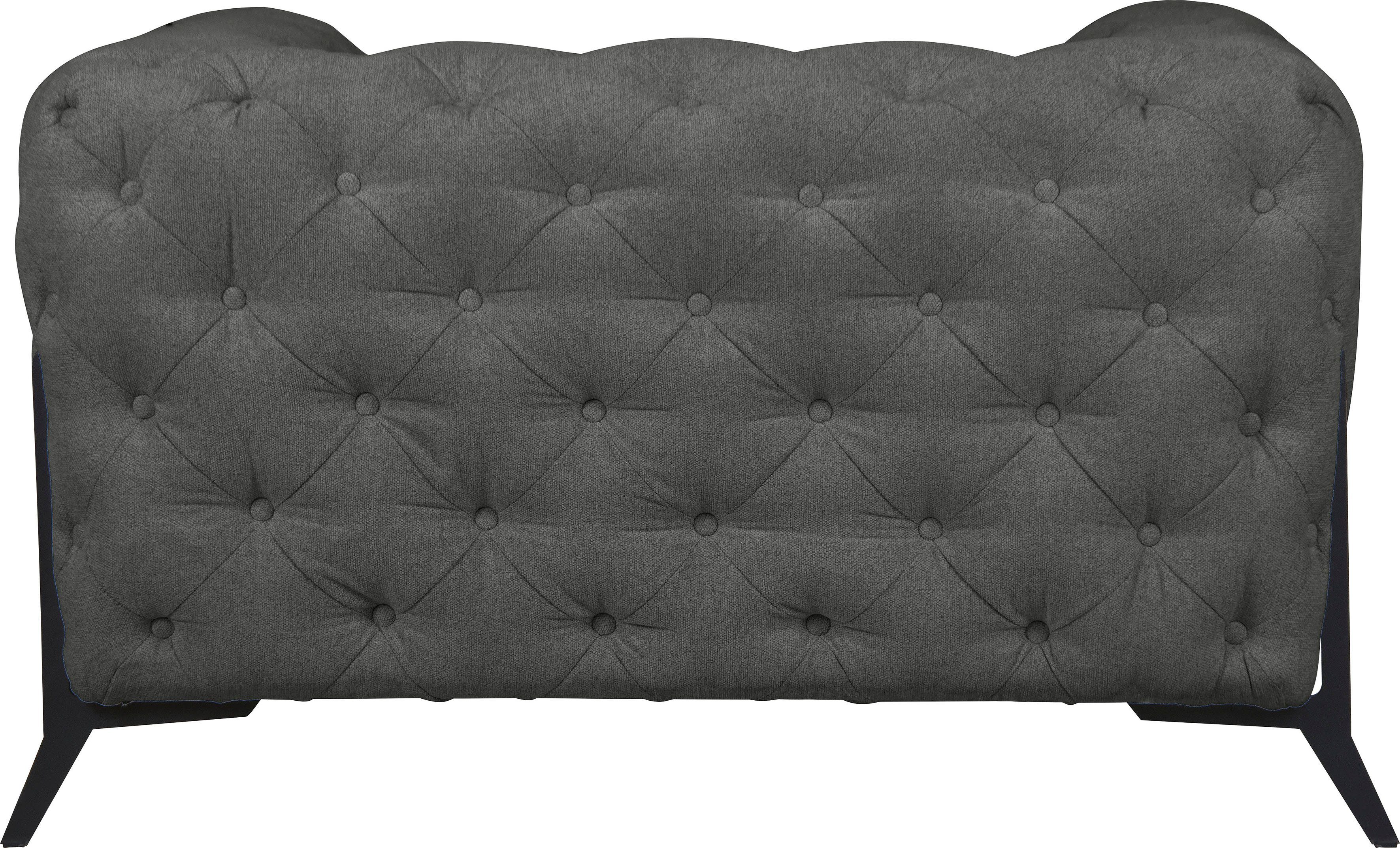 Leonique Chesterfield-fauteuil Amaury Fauteuil luxueuze capitonnage, moderne chesterfield look, kleur van de poten ter keuze