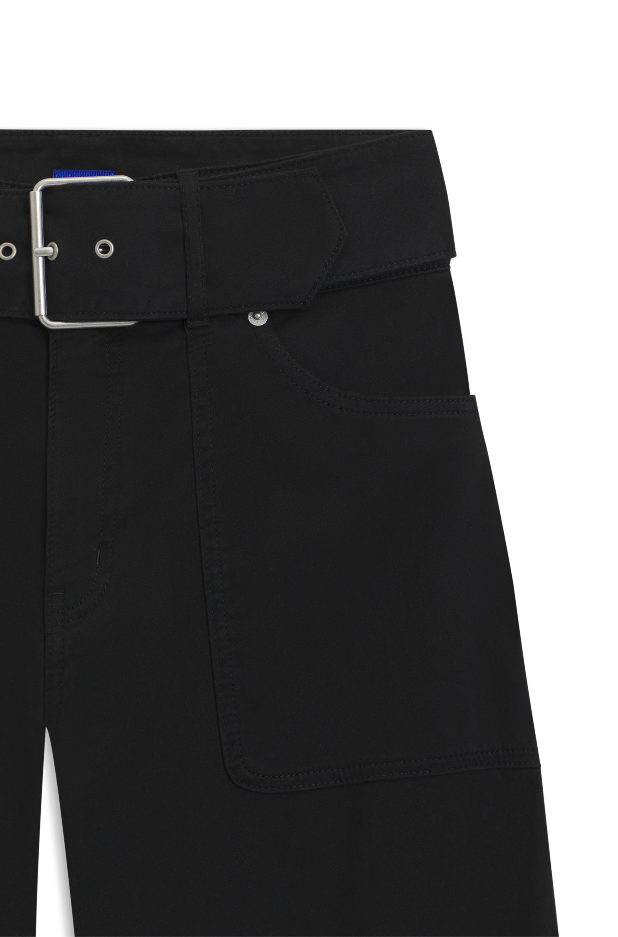 HUGO Blue Stoffen broek Hicandi met brede riem