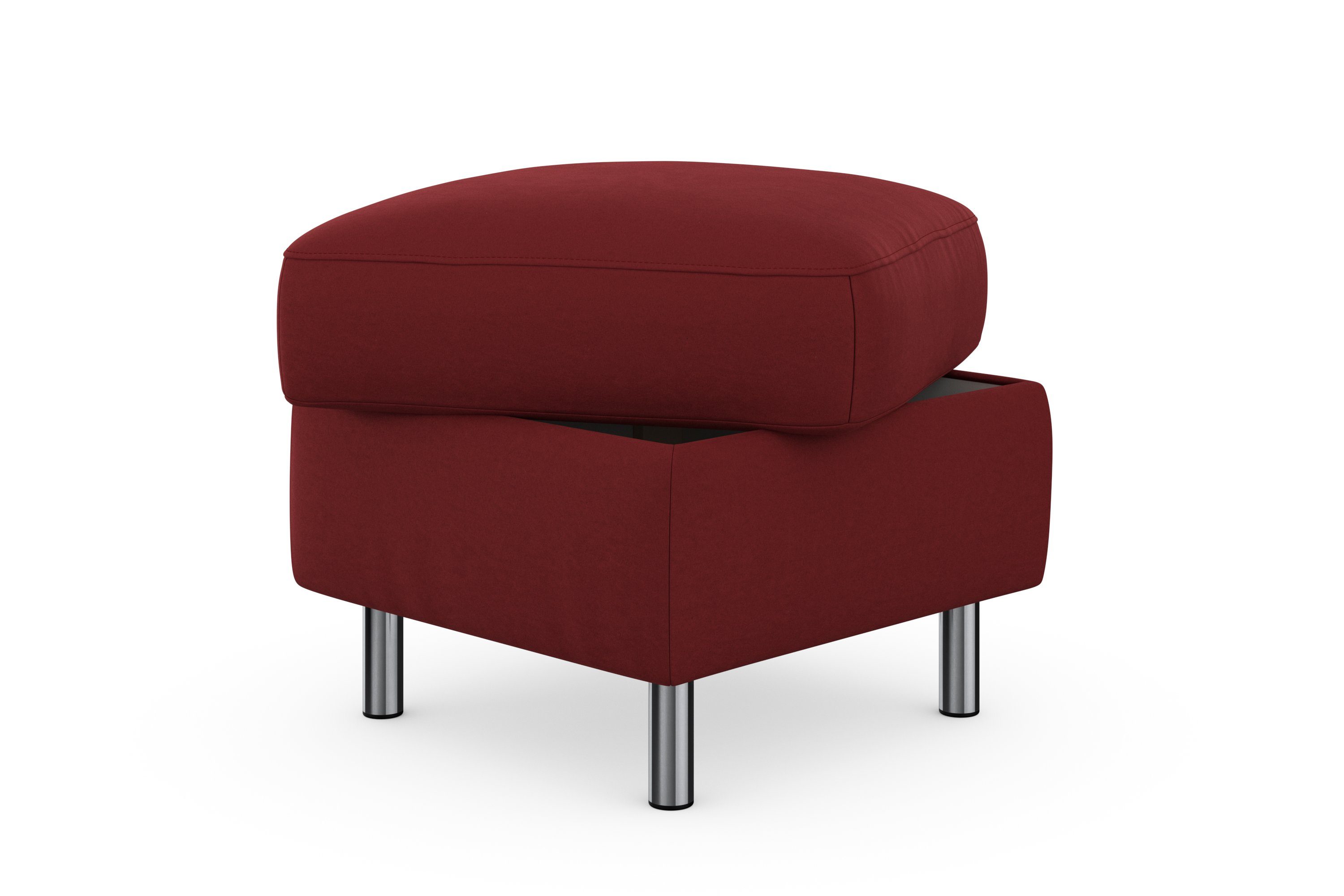 sit&more Hocker met bergruimte Sinatra Zitoppervlak is afneembaar, chroomkleurige, metalen poten