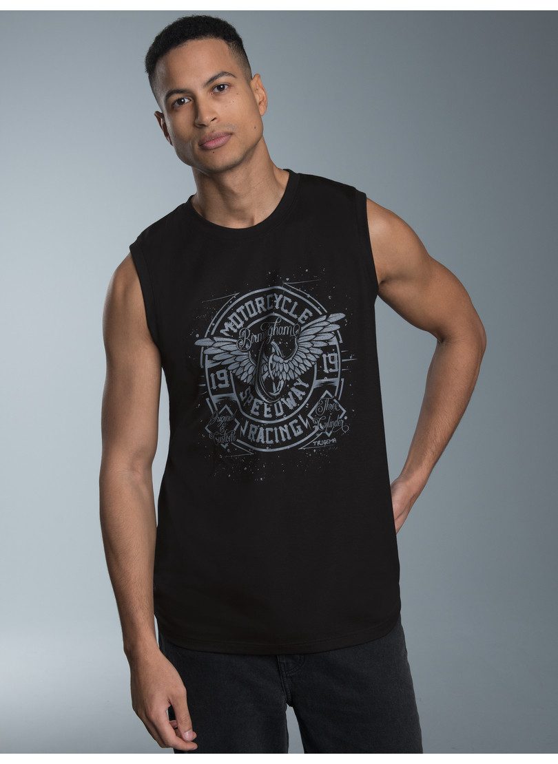 Trigema Top TRIGEMA Tanktop met grote motor-print (1-delig)