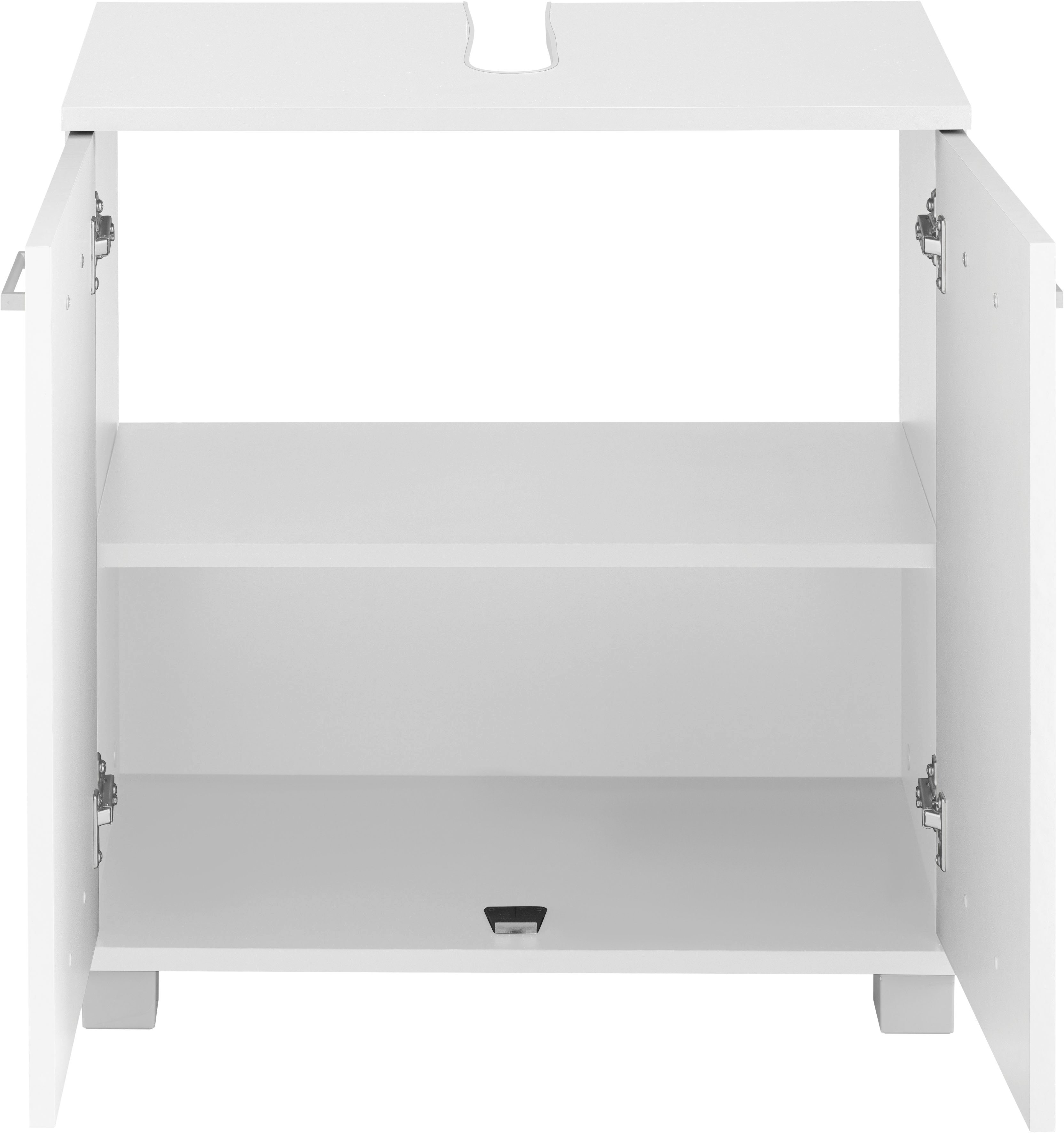 Schildmeyer Wastafelonderkast Mobes, Made in Germany Breedte x hoogte: 59,8x62,4 cm, badkamerkast met dubbele deur, tussenbodem