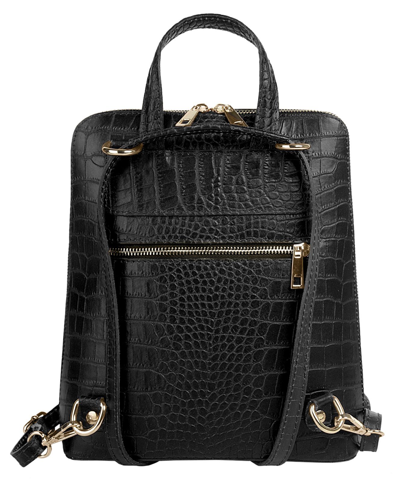 Cluty Rugzak echt leer, made in italy