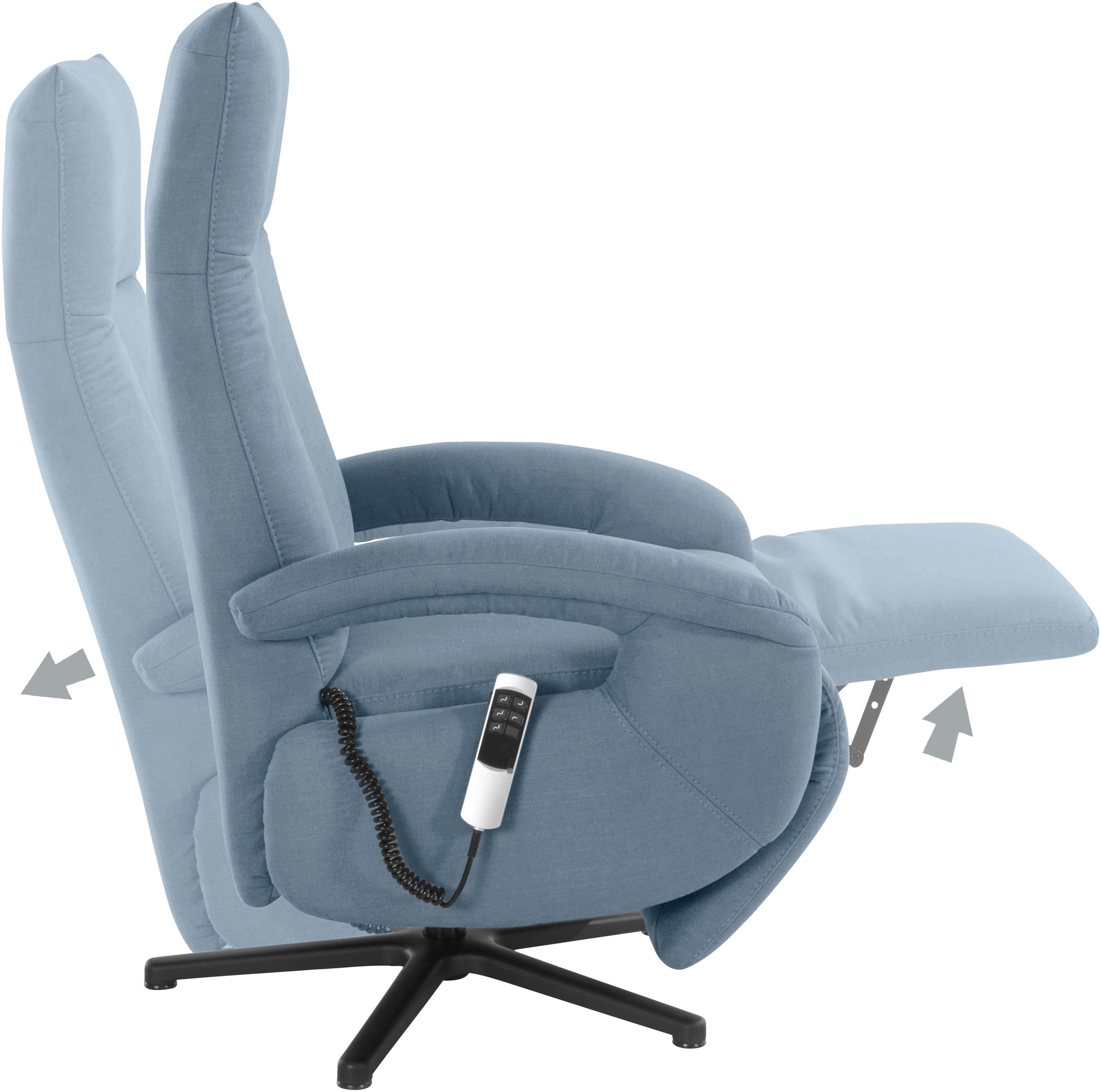 sit&more Relaxfauteuil Tycoon naar keuze handmatig, met twee motoren of met accu of met 2 motoren