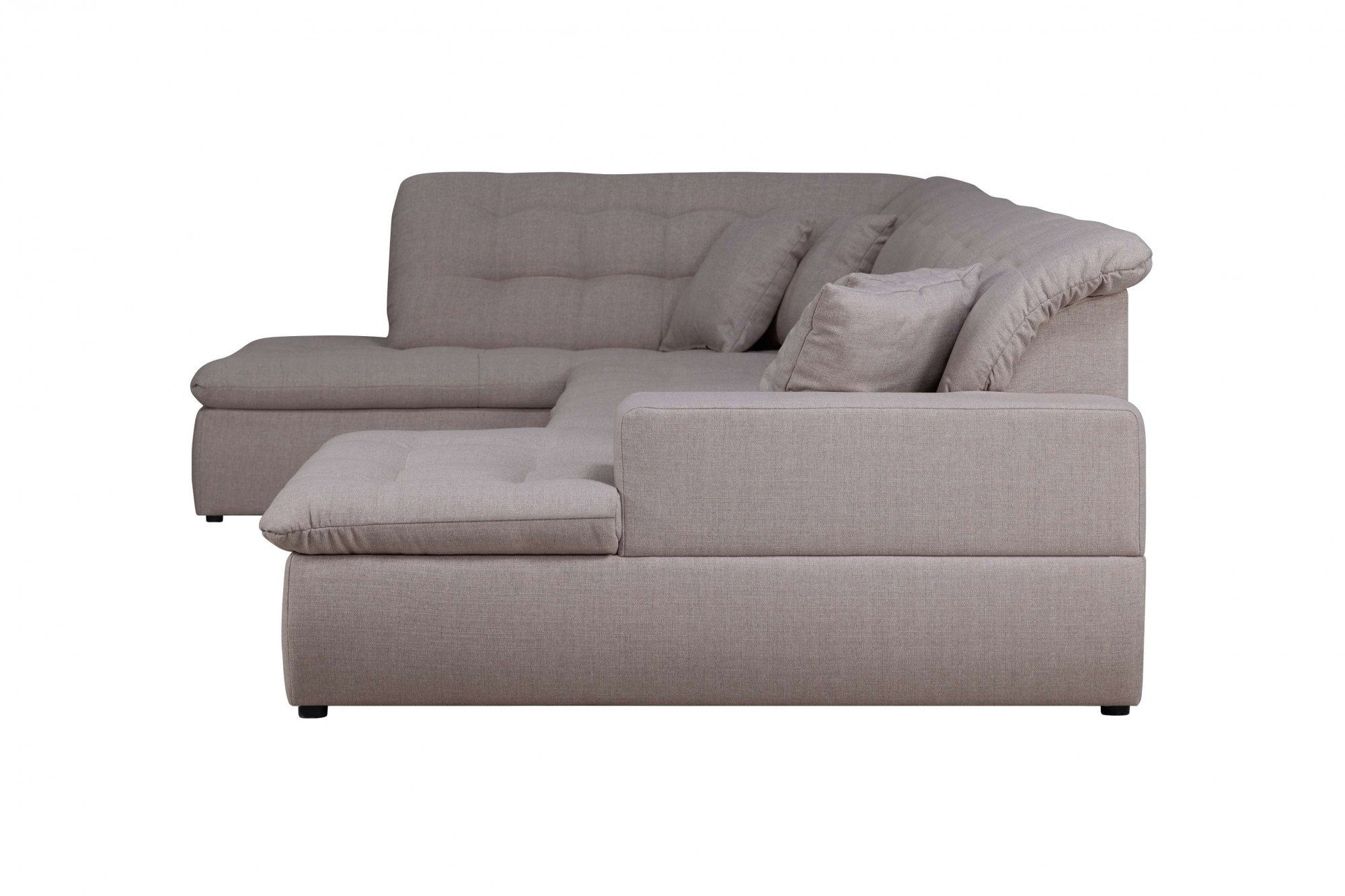 INOSIGN Zithoek BRISBANE nieuw U-model met verfijnd gestikt patroon, matte look, incl. sierkussens