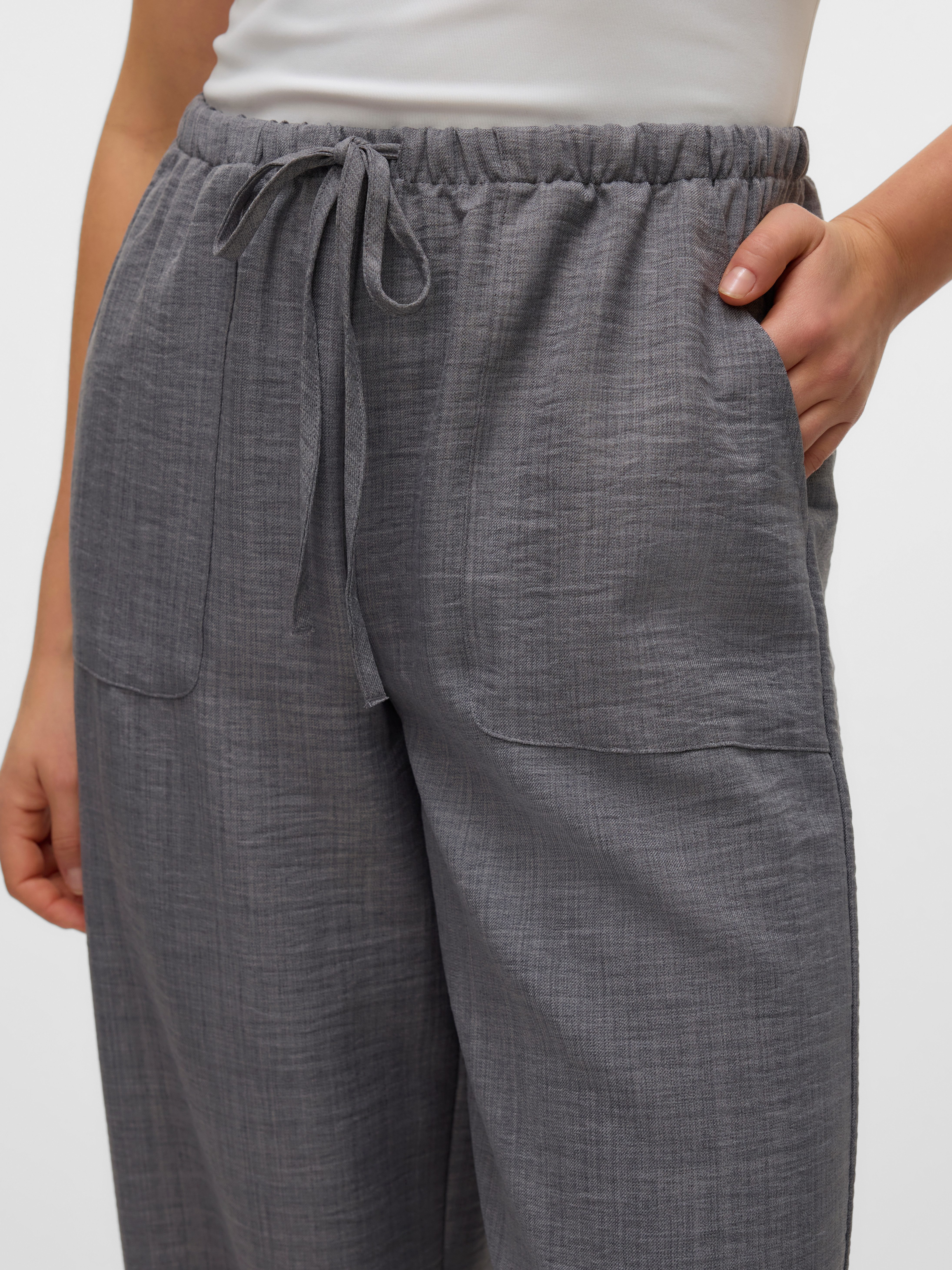 Vero Moda Comfortbroek VMMELANEY HW LOOSE PANT WVN GA NOOS