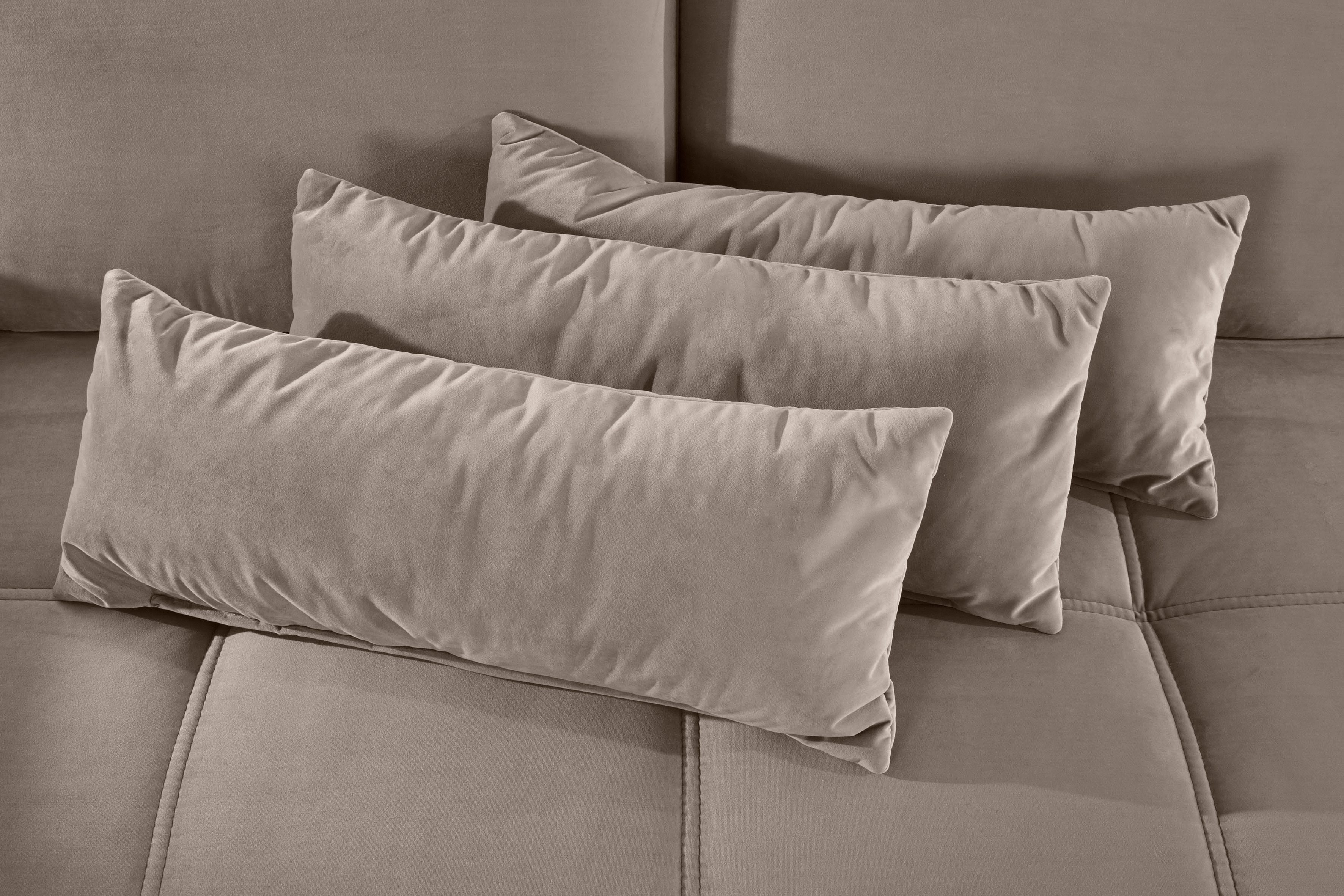 Places of Style Hoekbank Costello L-vorm, met zitdiepteverstelling, armleuningverstelling en