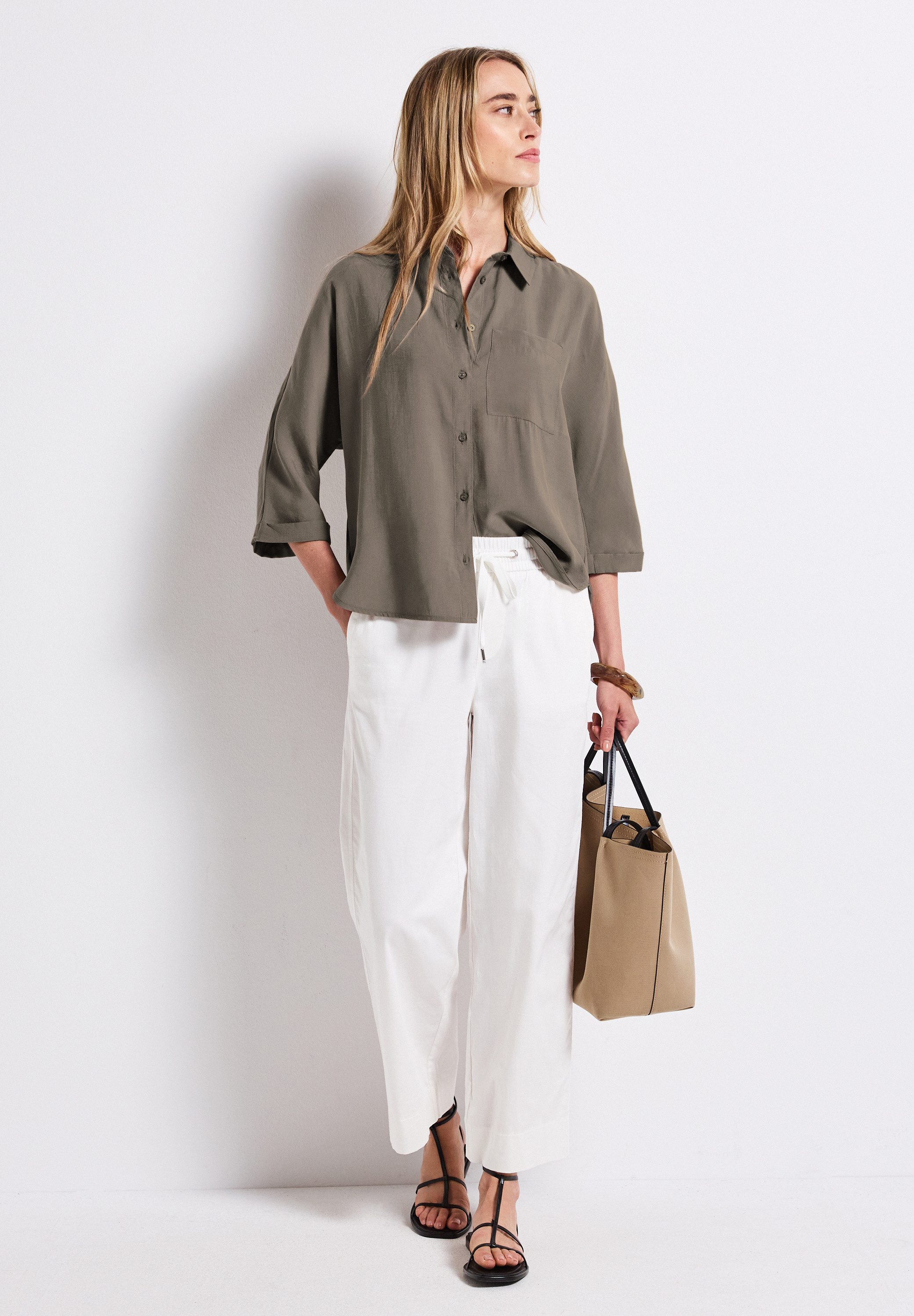 STREET ONE Overhemdblouse met borstzak