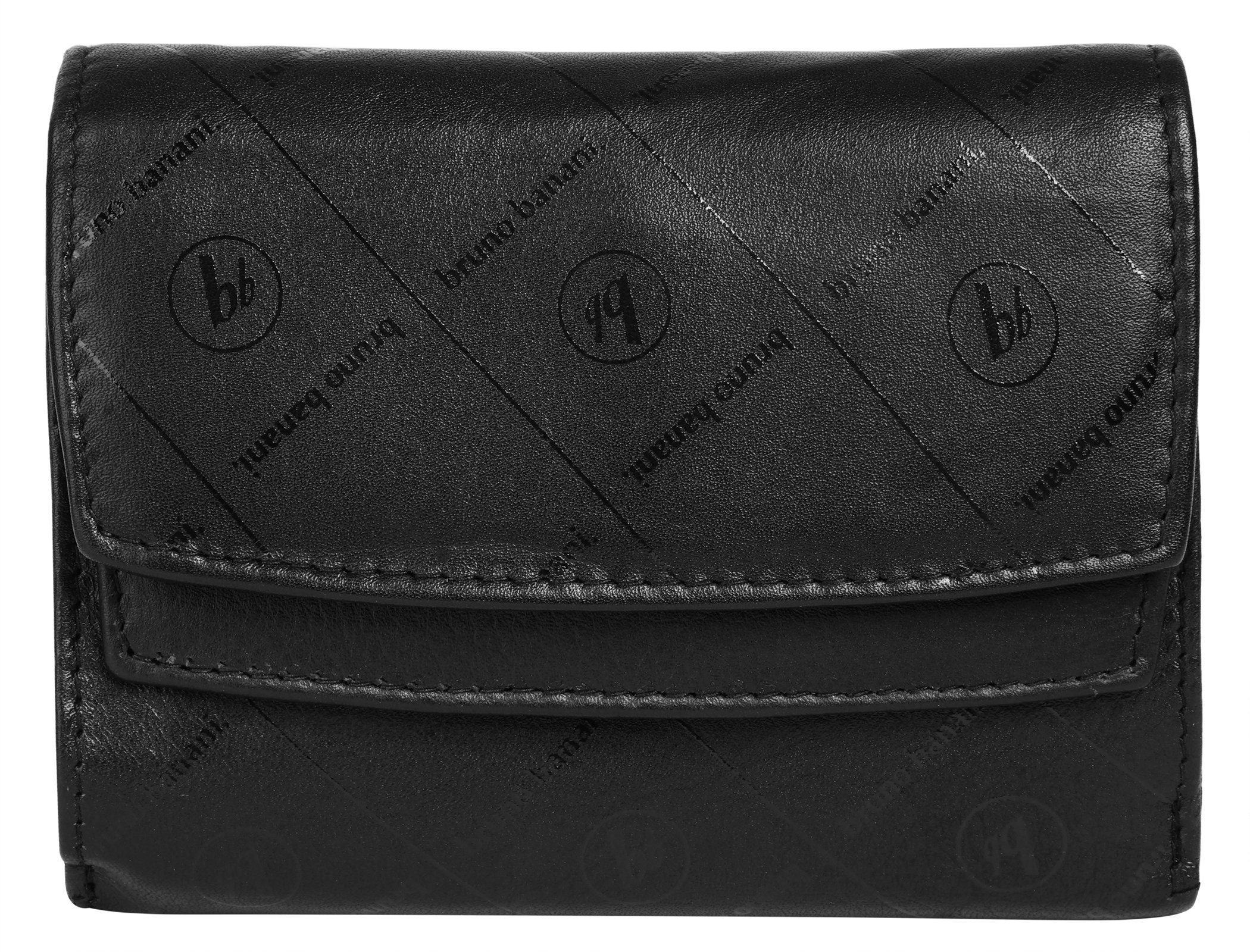 Bruno Banani Portemonnee echt leder unisex portemonnees zwart