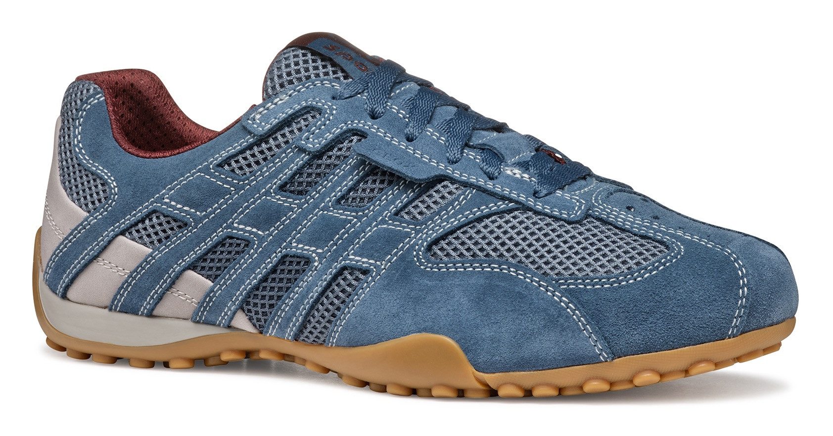 Geox Veterschoenen U SNAKE ORIGINAL , veterschoen, vrijetijdsschoen, trekking sneaker met leren binnenzool
