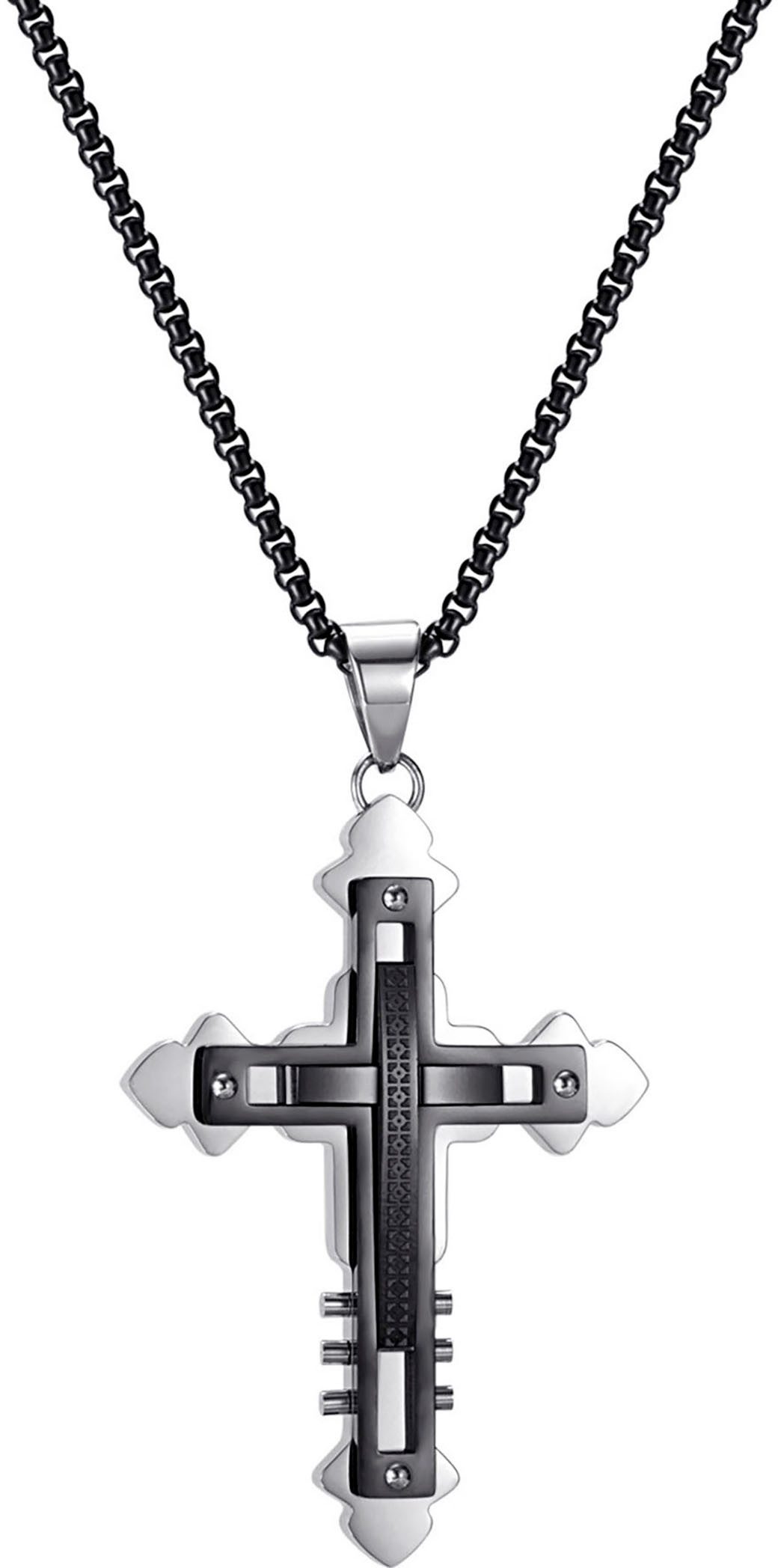 Firetti Ketting met hanger Sieraden cadeau roestvrijstalen halssieraden halsketting venezianerkette kruis