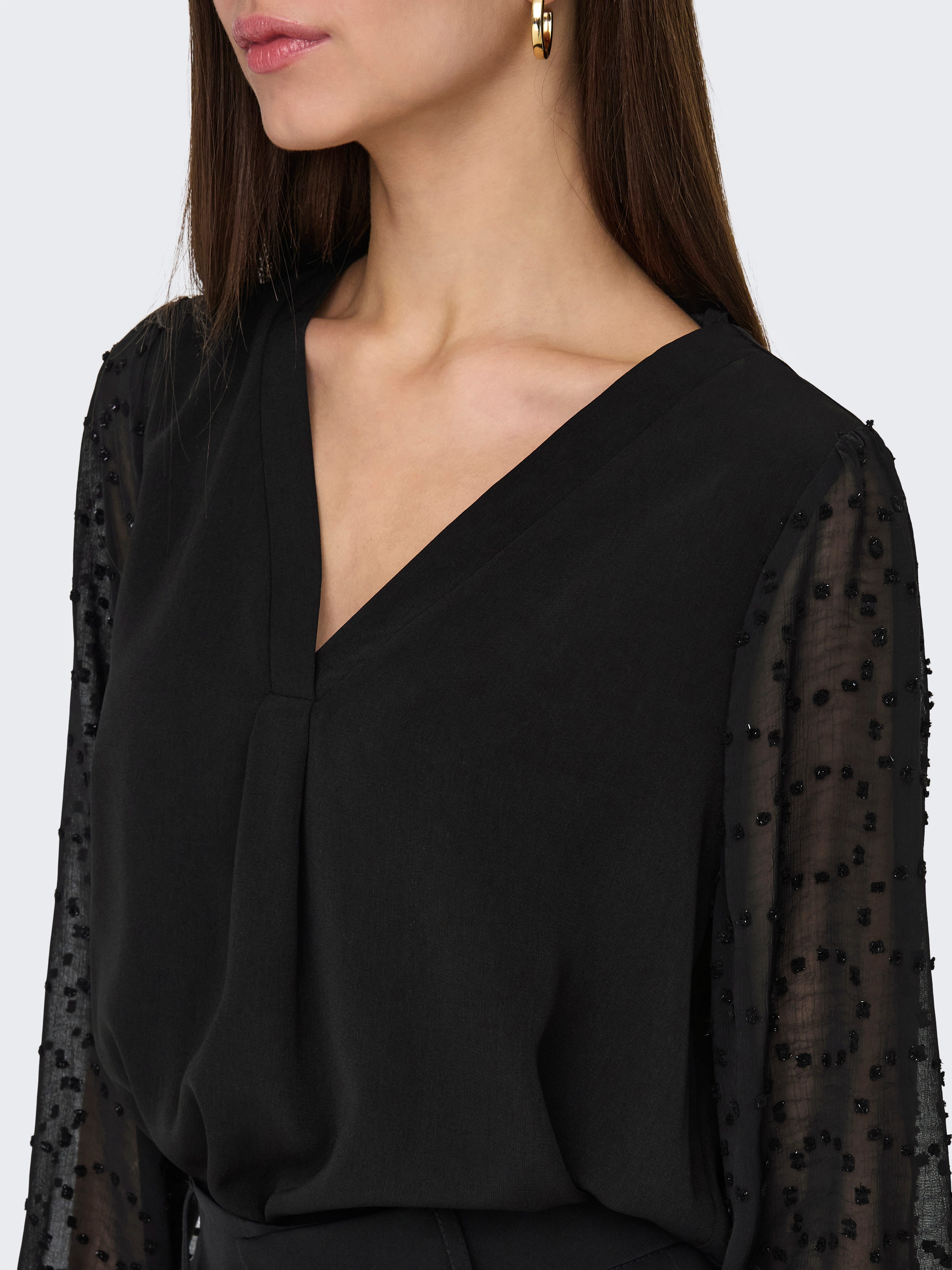 Only Shirtblouse ONLMASJA FR L/S V-NECK SHIRT CS PTM
