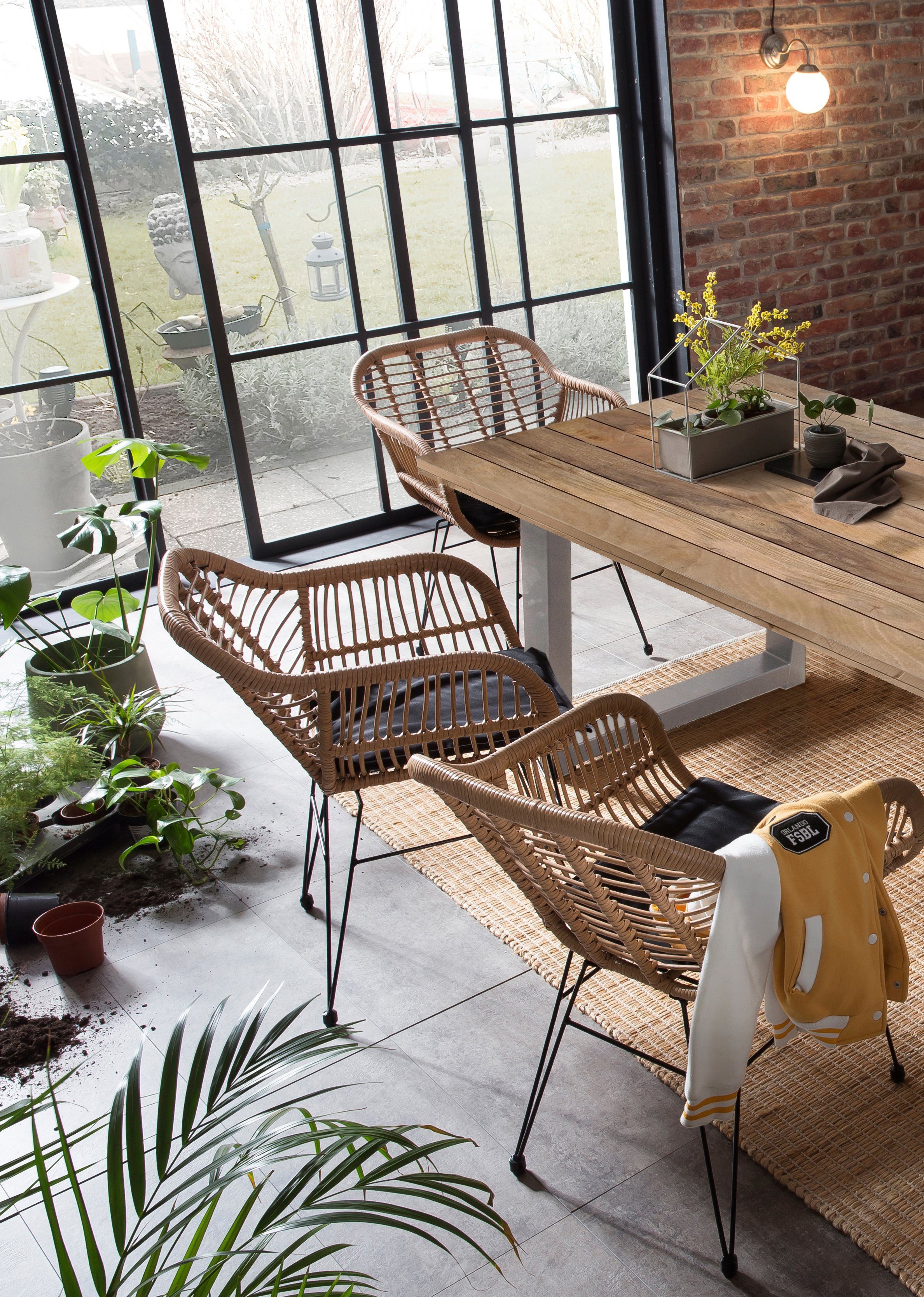 Home affaire Eettafel Aletsch gemaakt van onbehandeld hout, gerecycled steigerhout