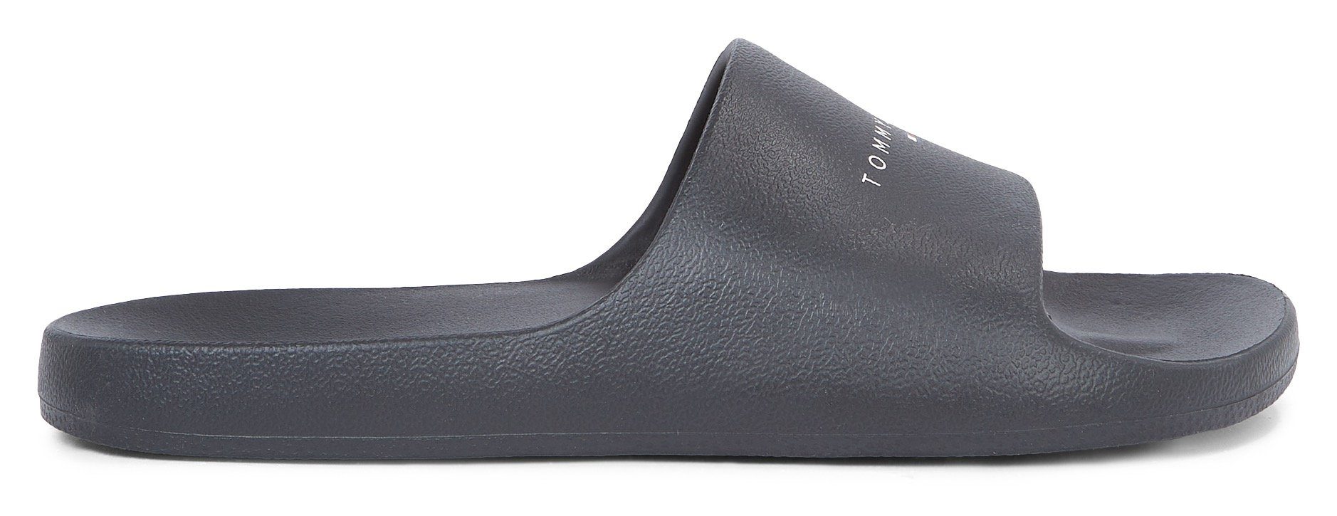 TOMMY JEANS Slippers TJW PRINTED PU POOL SLIDE , plateau, zomerschoen, slippers met logolettering op de bandage