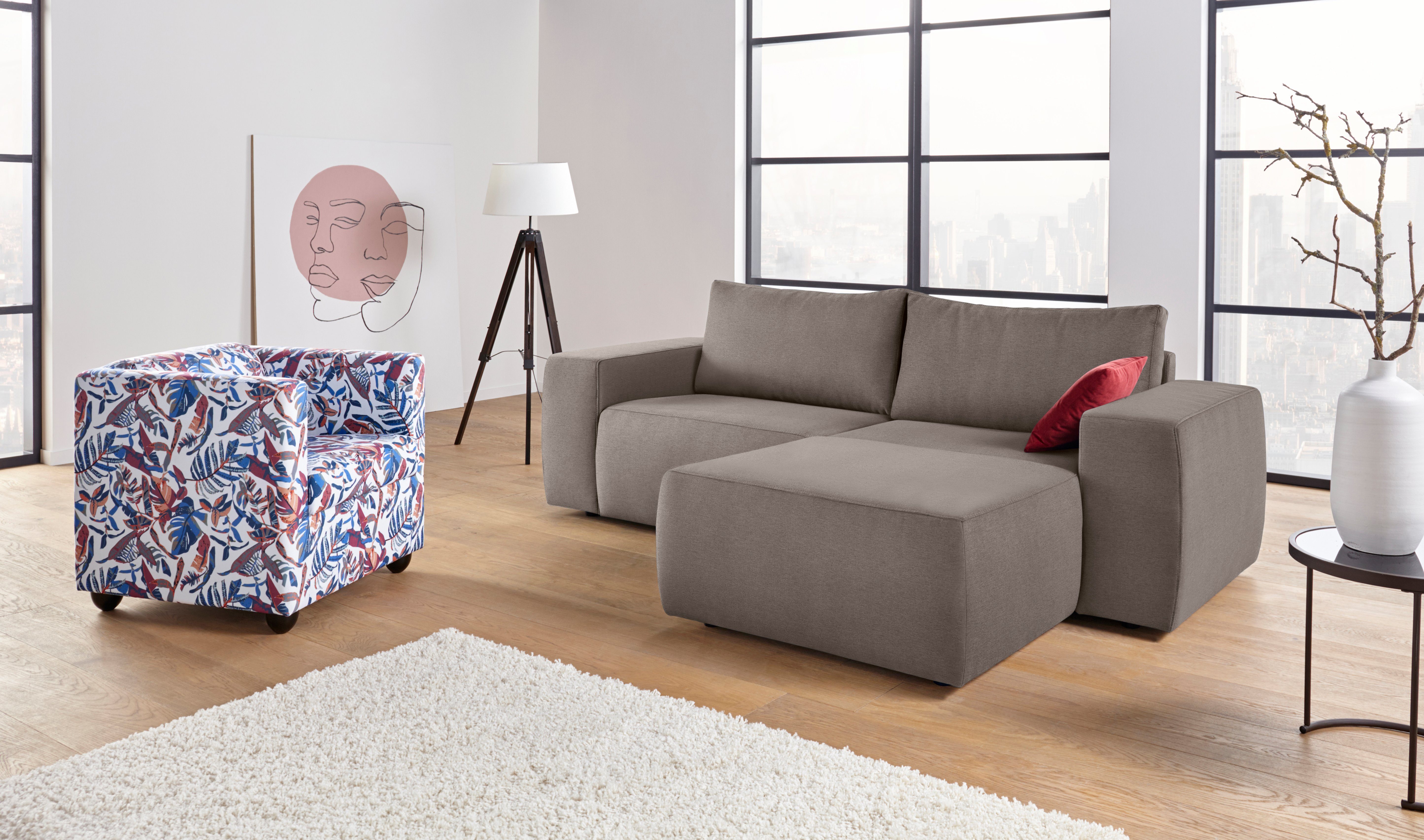 LOOKS BY WOLFGANG JOOP Hoekbank LooksII L-vorm rechtlijnig en comfortabel