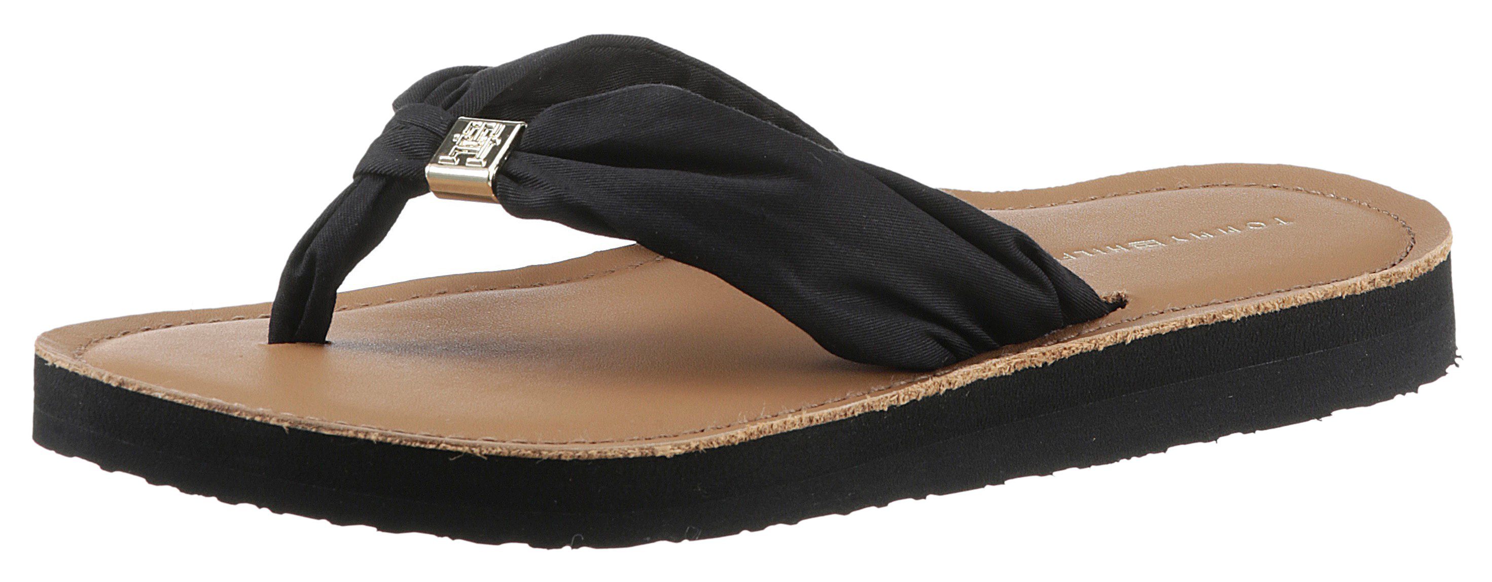 Tommy Hilfiger Teenslippers TH ELEVATED BEACH SANDAL , zomerschoen, comfortabele schoen, flats, slippers met th-sieraandeel