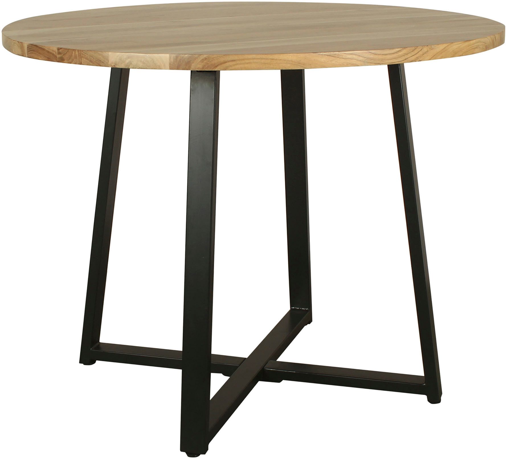 byLIVING Eettafel Arrow met 2,5 cm dikke, ronde massief houten tafelblad, d 100, h 77 cm (1 stuk)