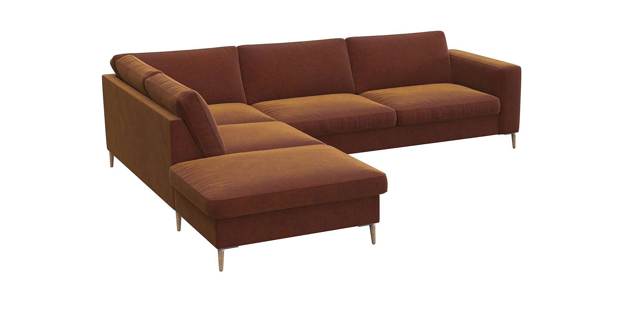 FLEXLUX Hoekbank Fiore, zitconstructie met hoogwaardig koudschuim voor meer zitcomfort
