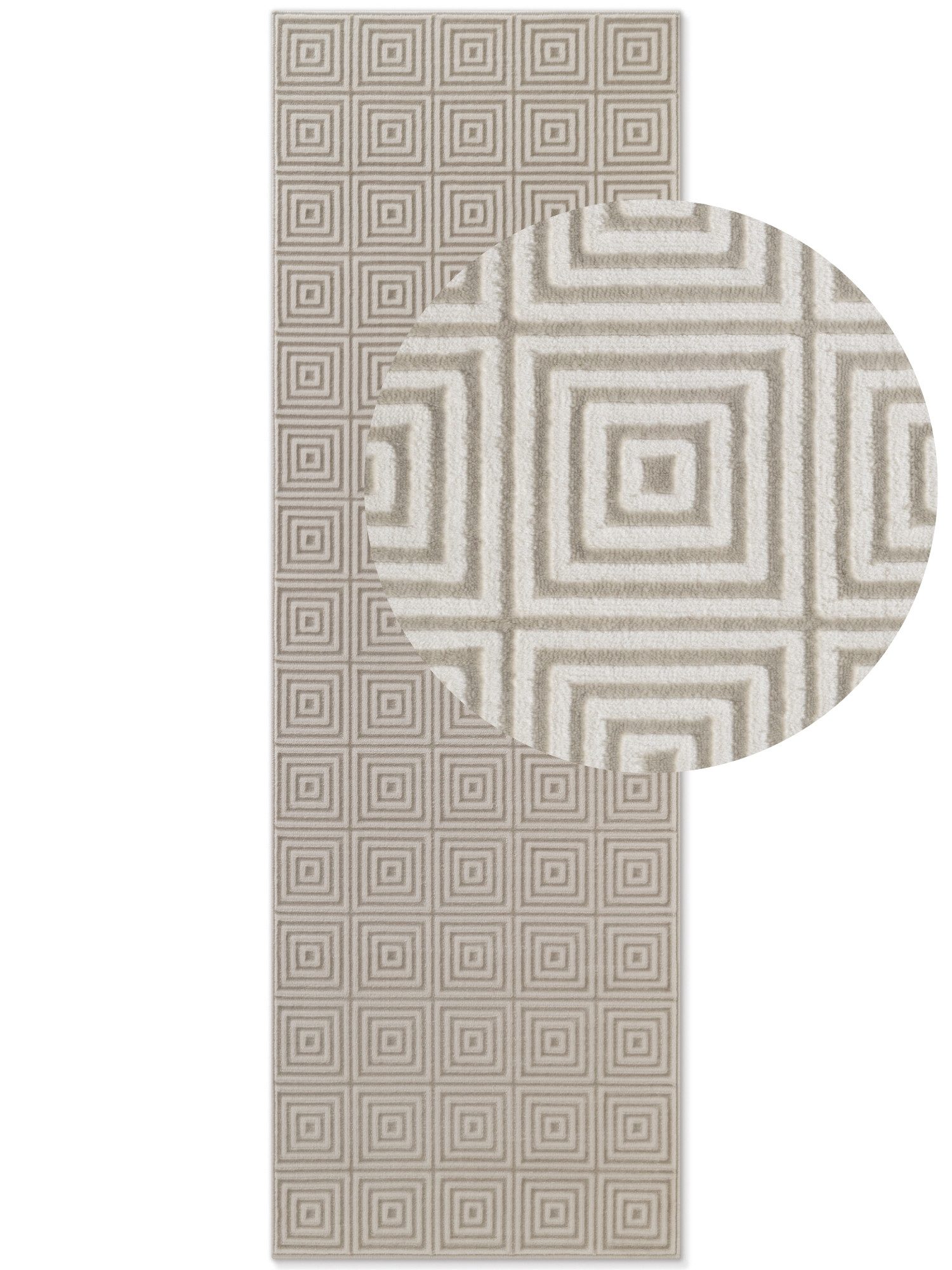 ELLE DECORATION Design-vloerkleed Tourmaline Woonkamer, slaapkamer, loper, hoog-laag effect, gang, glans