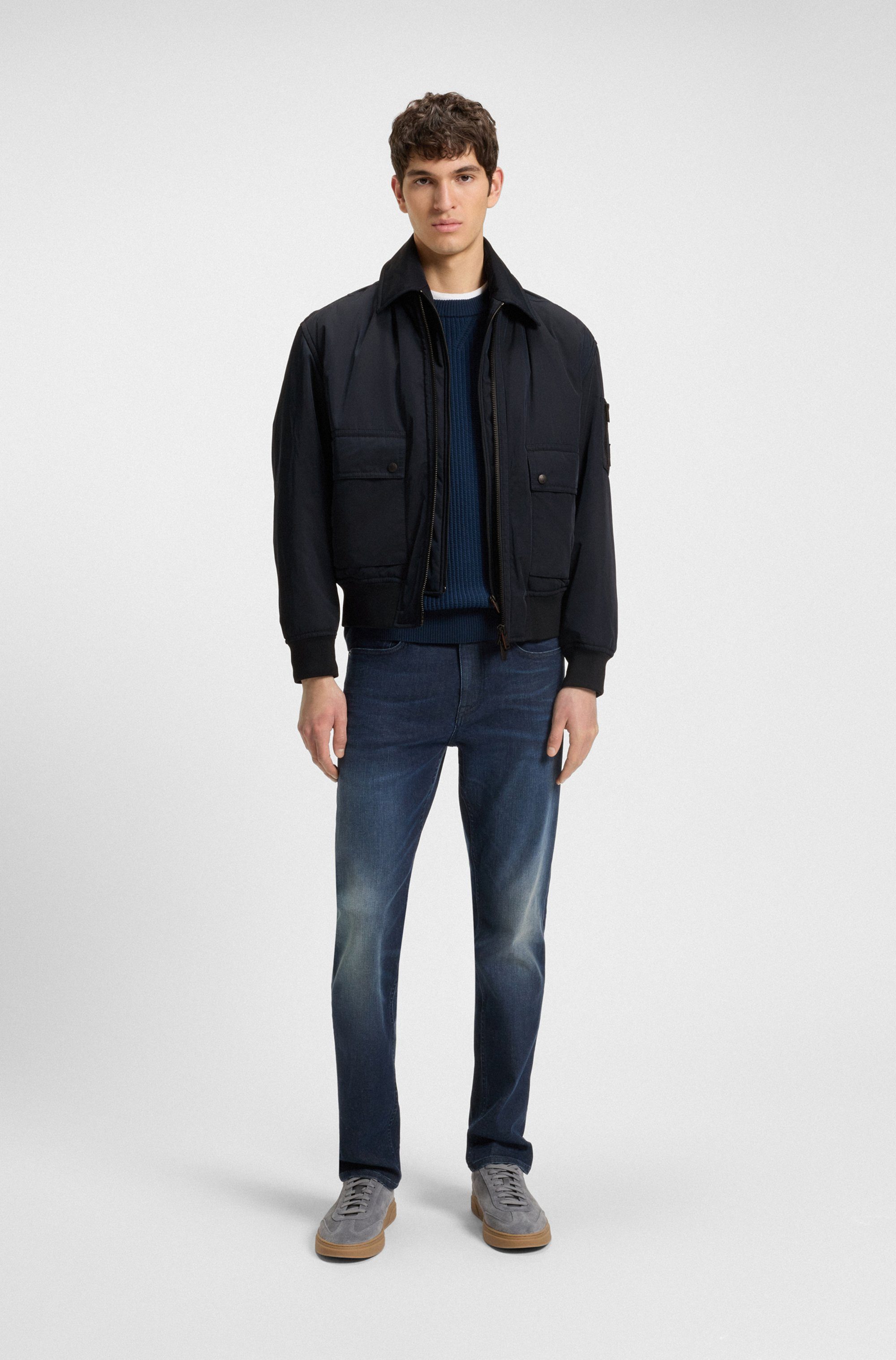 Boss Orange Blouson Oking met een afneembare kraag