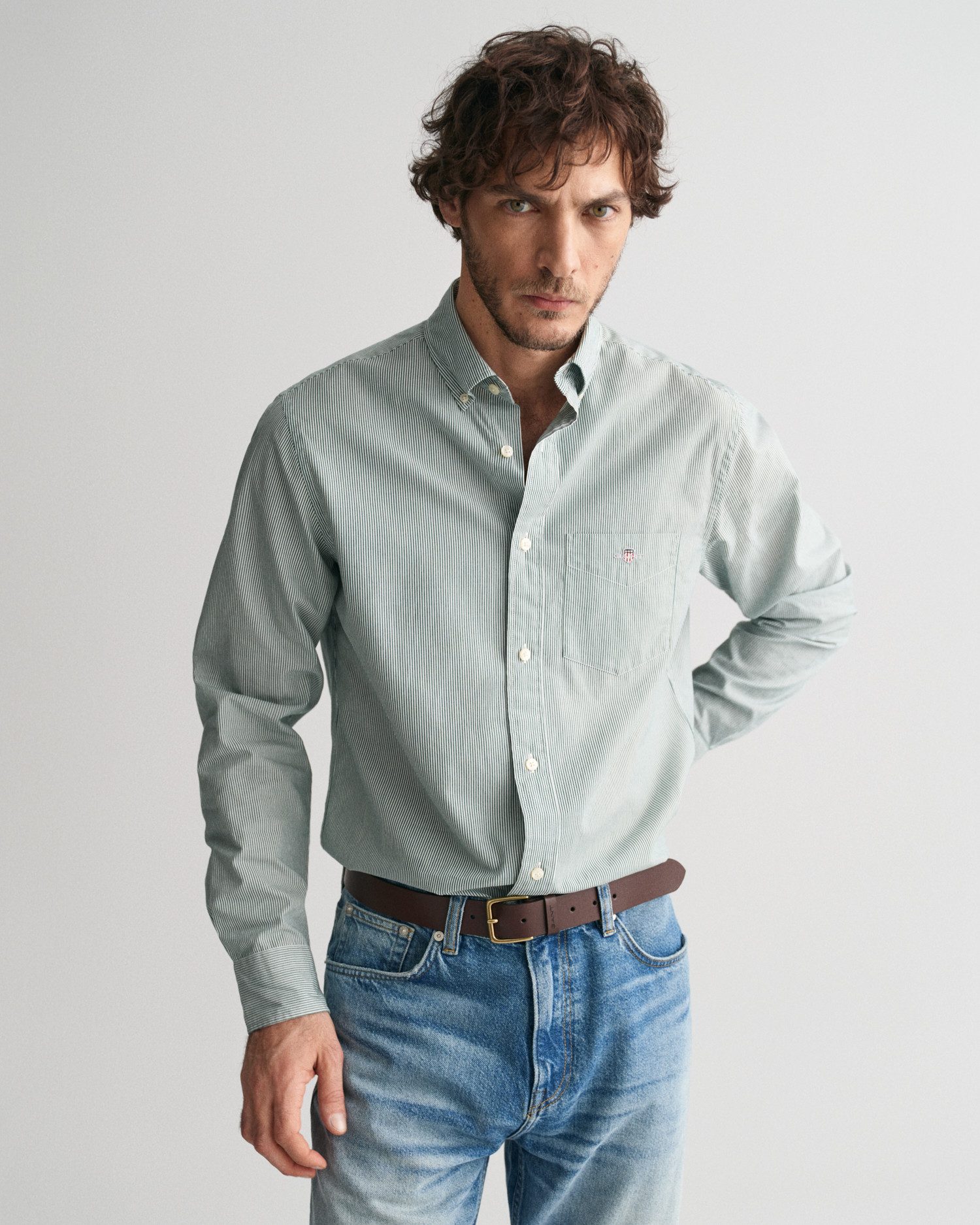 Gant Overhemd met lange mouwen REG POPLIN BANKER SHIRT