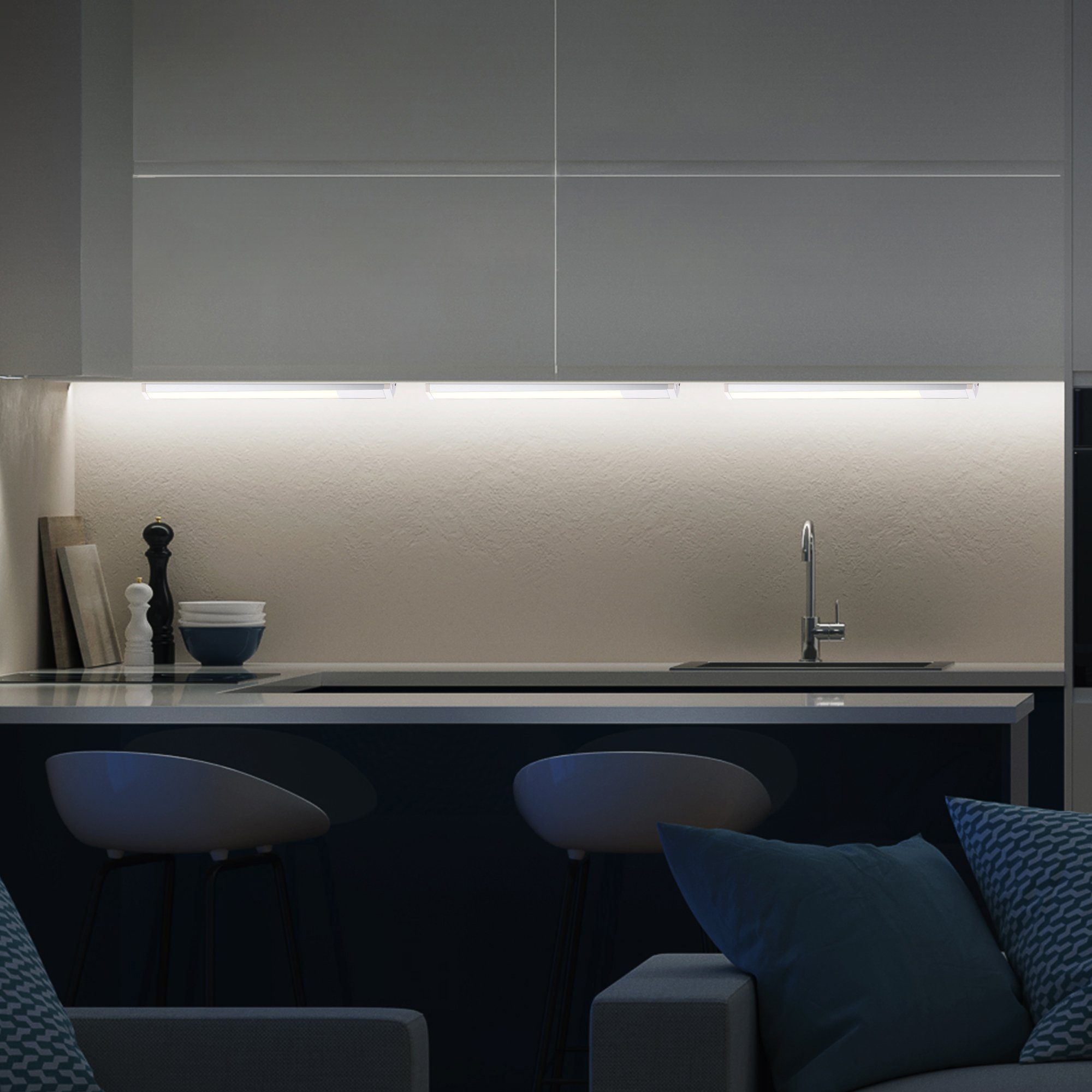 B.K.Licht LED lichtstrip LED onderbouwlamp lichtstrip keukenlamp verlichting incl. 10W