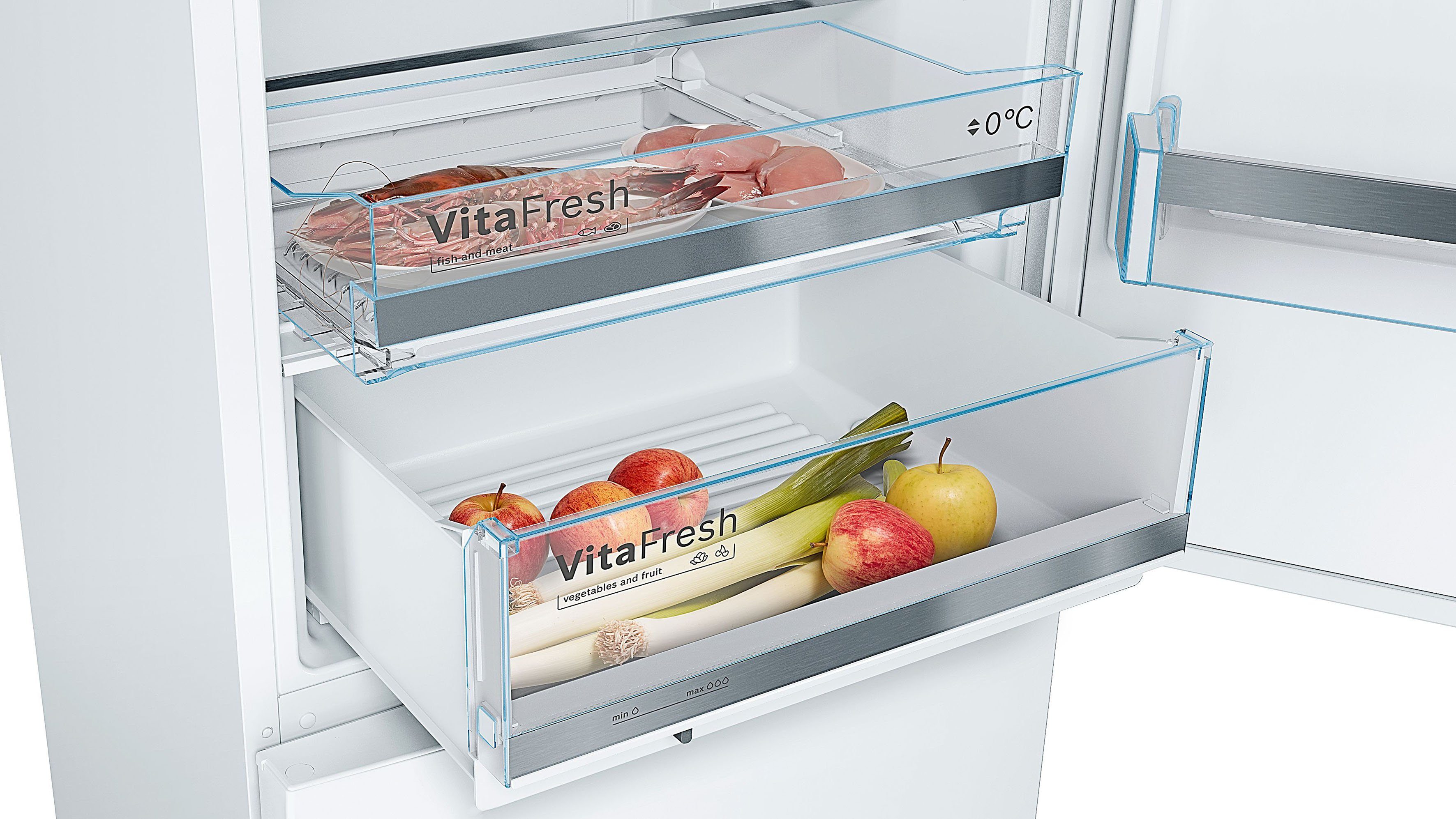 BOSCH Koel-vriescombinatie KGE49AICA XXL capaciteit van 419 liter