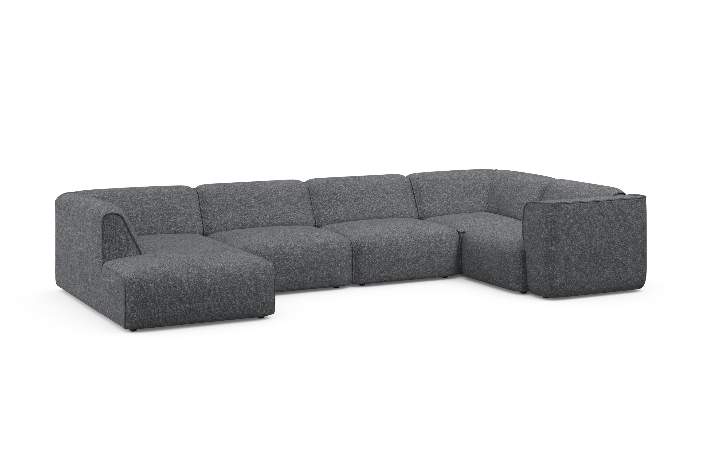 RAUM.ID Zithoek Merid U-vorm, altijd uitbreidbaar met modules, B/D/H: 367/206/70 cm