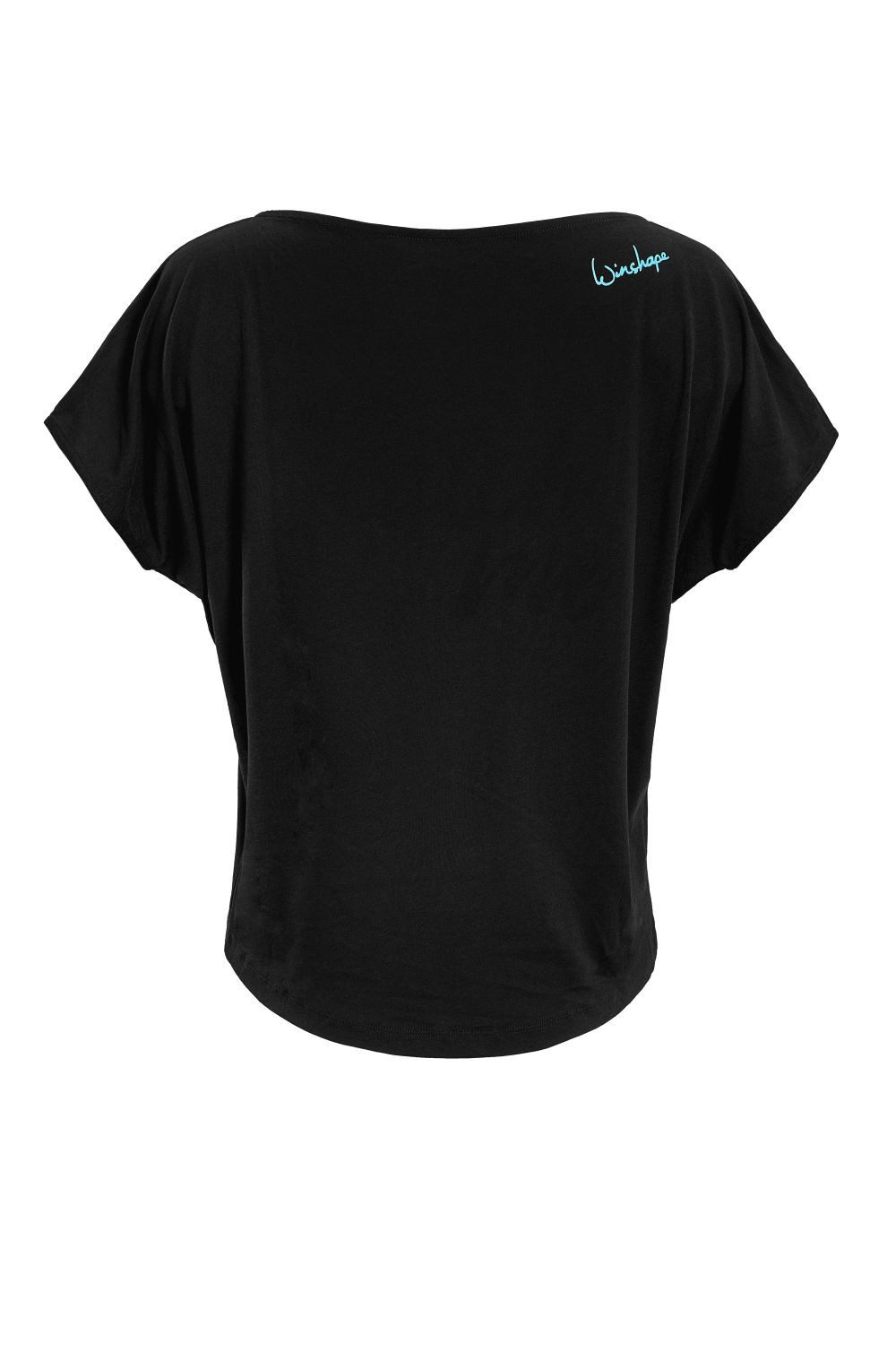 Winshape Oversized shirt MCT002 ultralicht met neonblauwe glitter-print