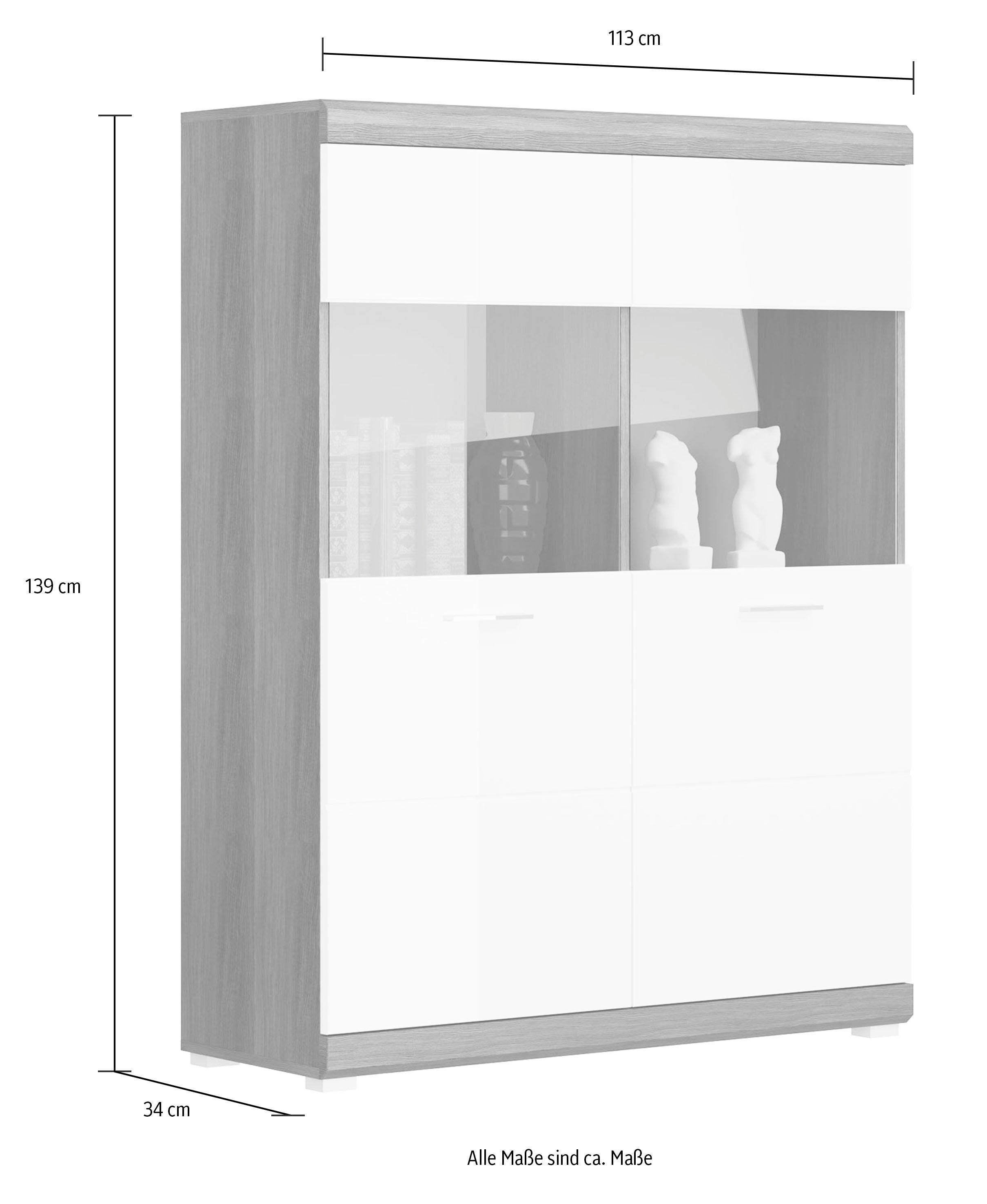 INOSIGN Highboard Siena Breedte 113 cm