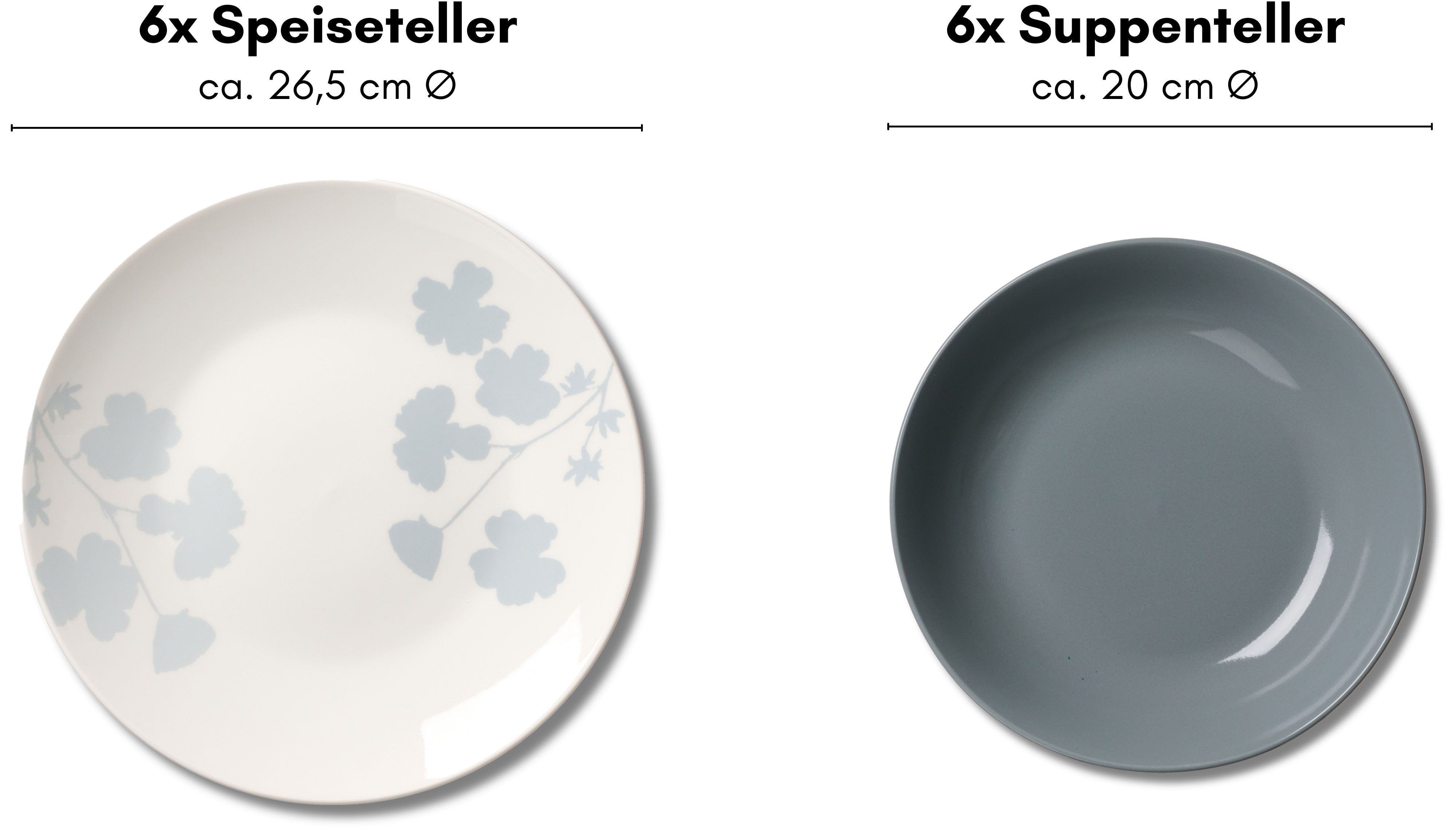 Ritzenhoff & Breker Eetservies Ida Landhuis/Scandi-stijl (set, 12-delig)
