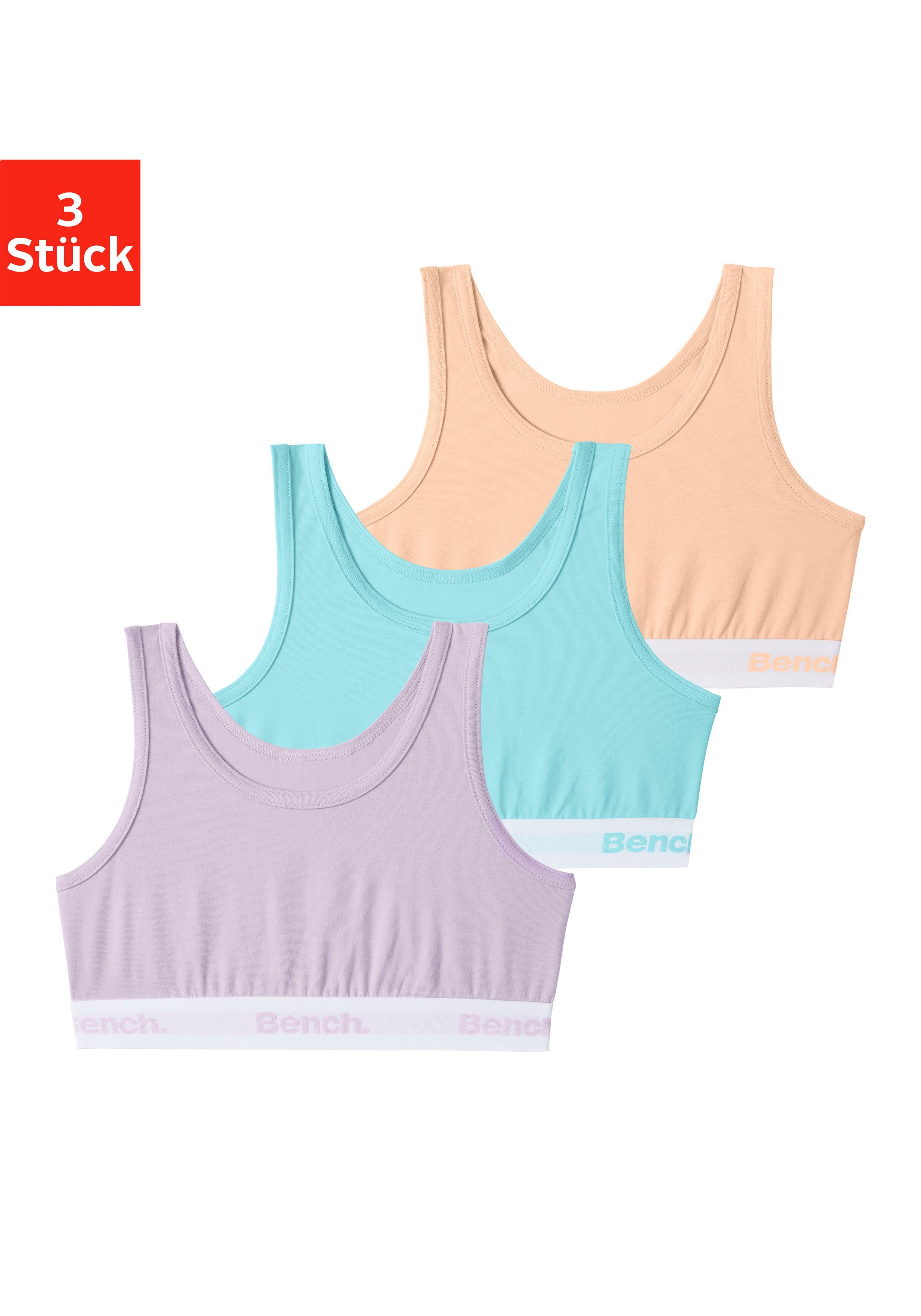 Bench. Bustier met logo-weefband (set, 3-delig) meisjes bh's maat 170/176 multicolor