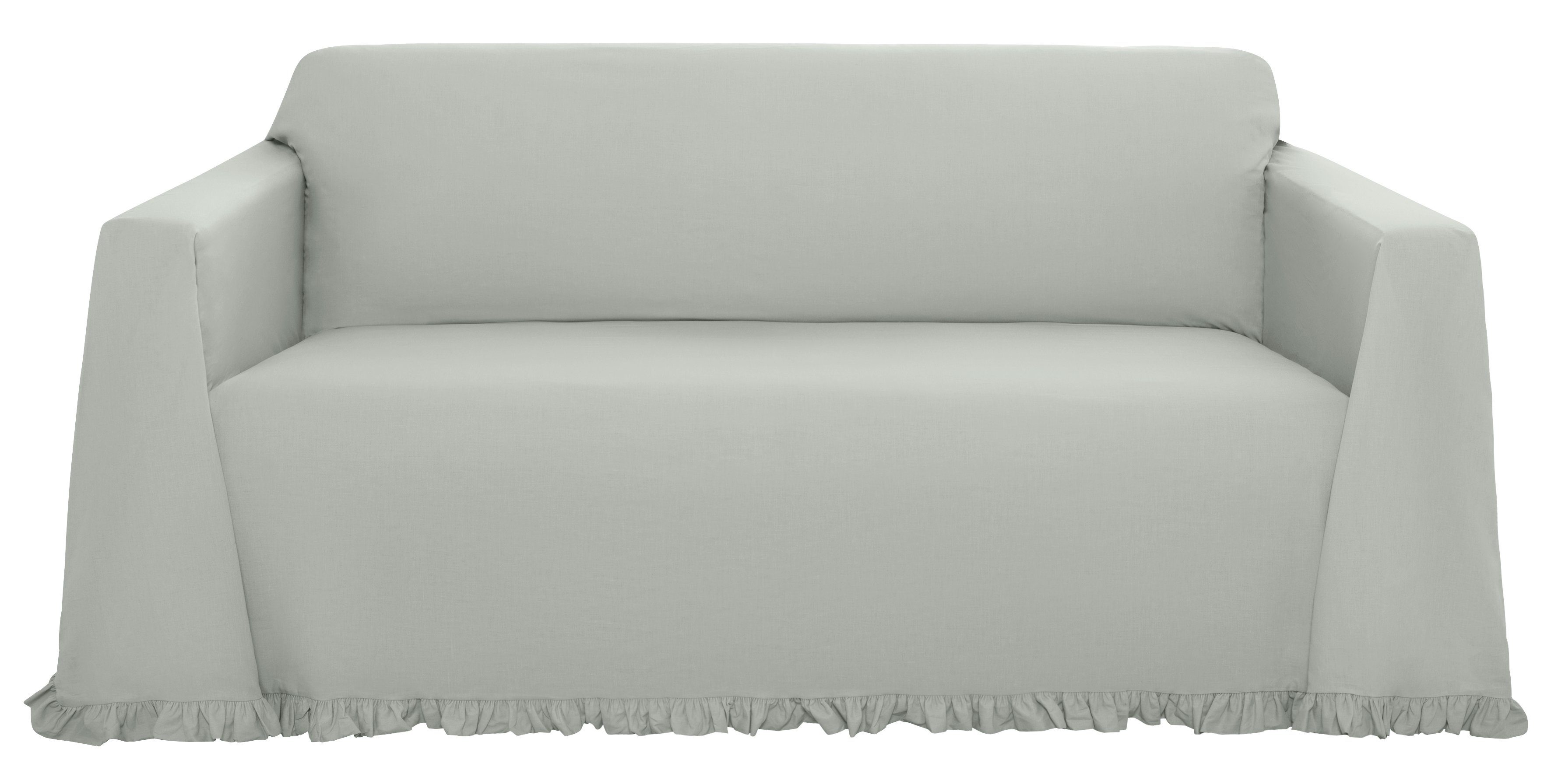 Home affaire Sprei Violetta, luchtige sprei met franjes, zonder voering met volants, 100% katoen, ook als tafelkleed te gebruiken