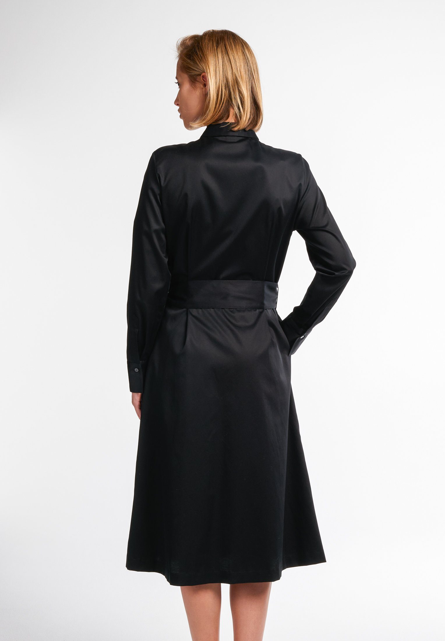 Eterna Jurk met overhemdkraag Regular fit