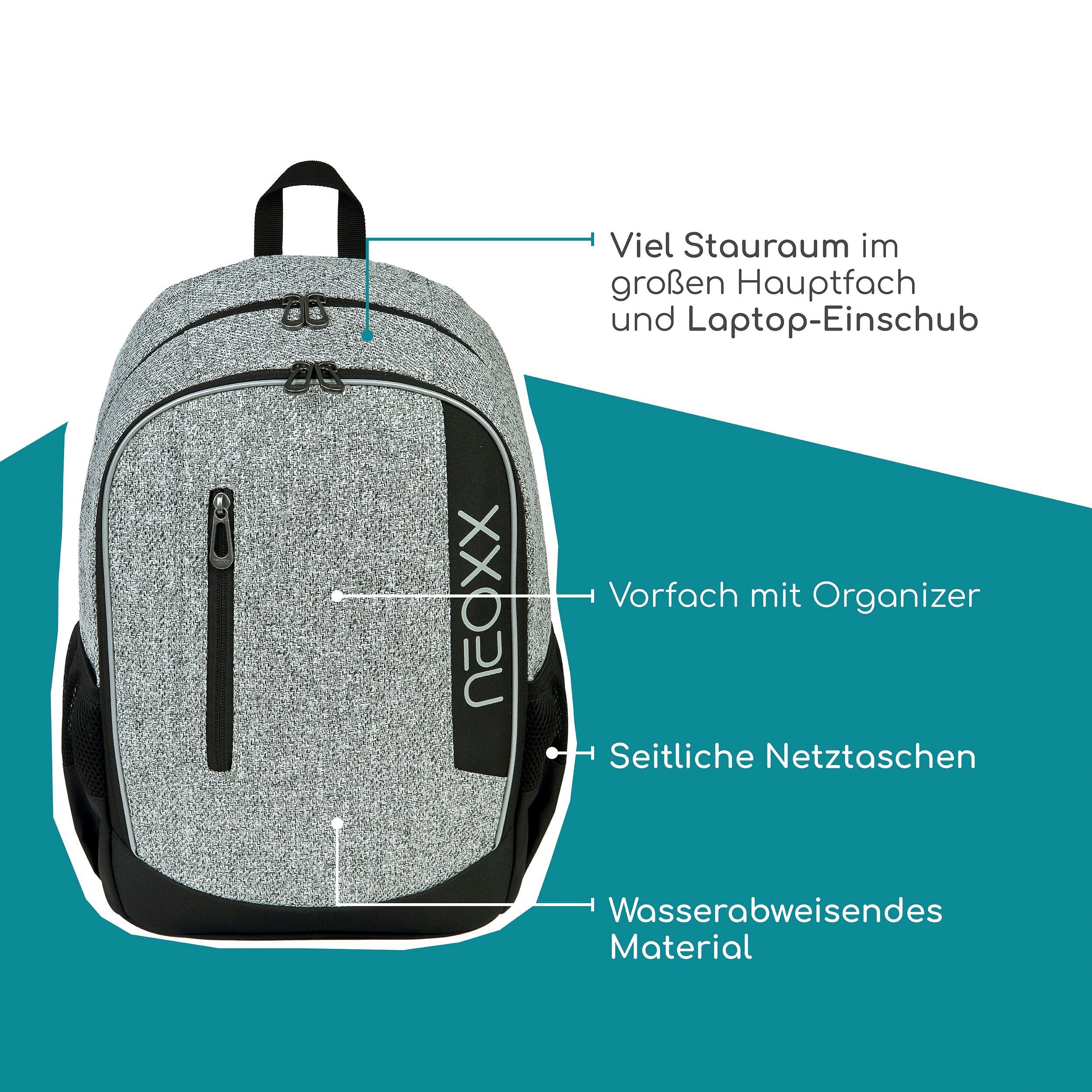 neoxx Schoolrugzak Flow, Wool the World gedeeltelijk van gerecycled materiaal