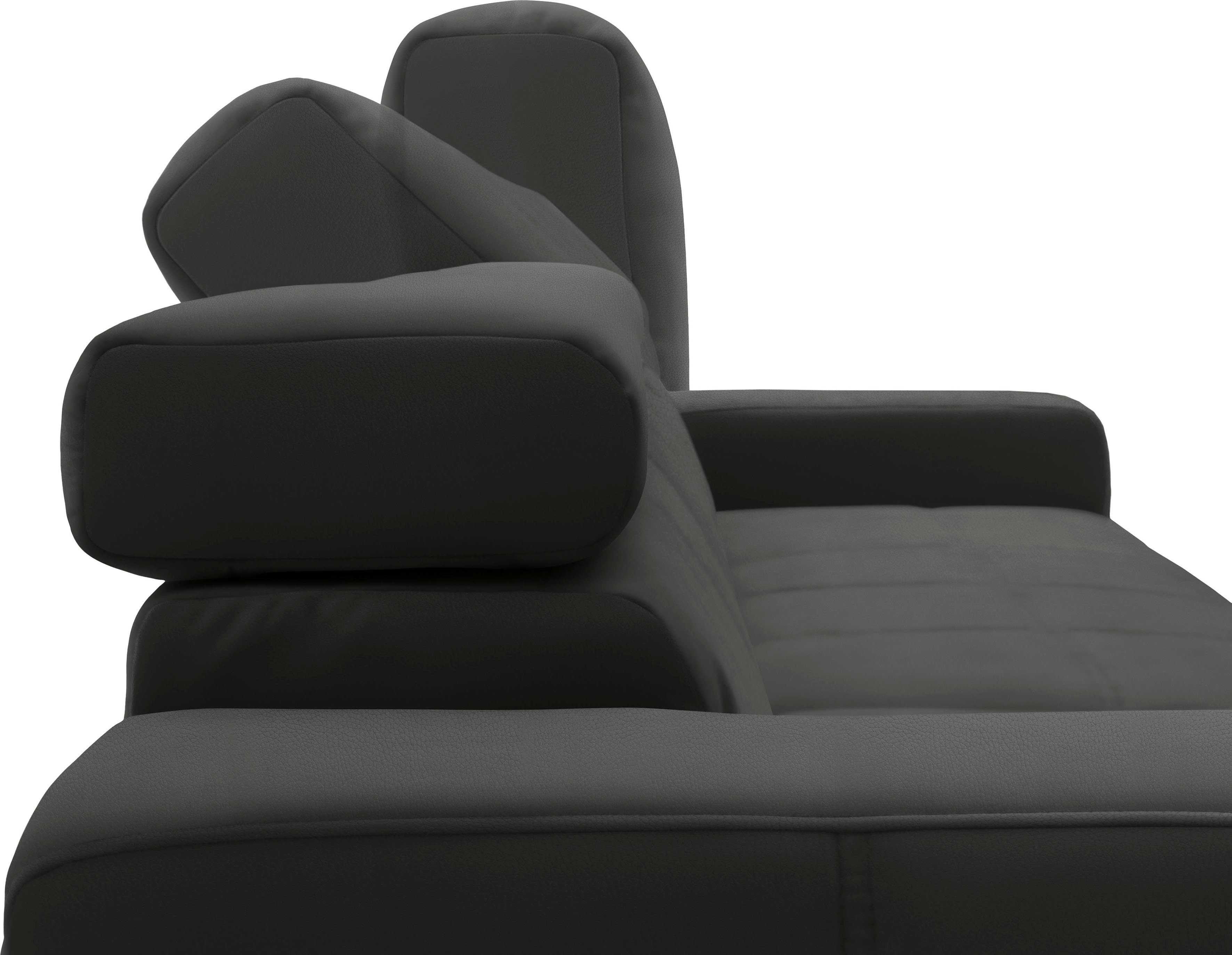 DOMO collection Hoekbank Brandon B/D/H: 289/177/80 cm, keuze met zitdiepteverstelling, L-vorm